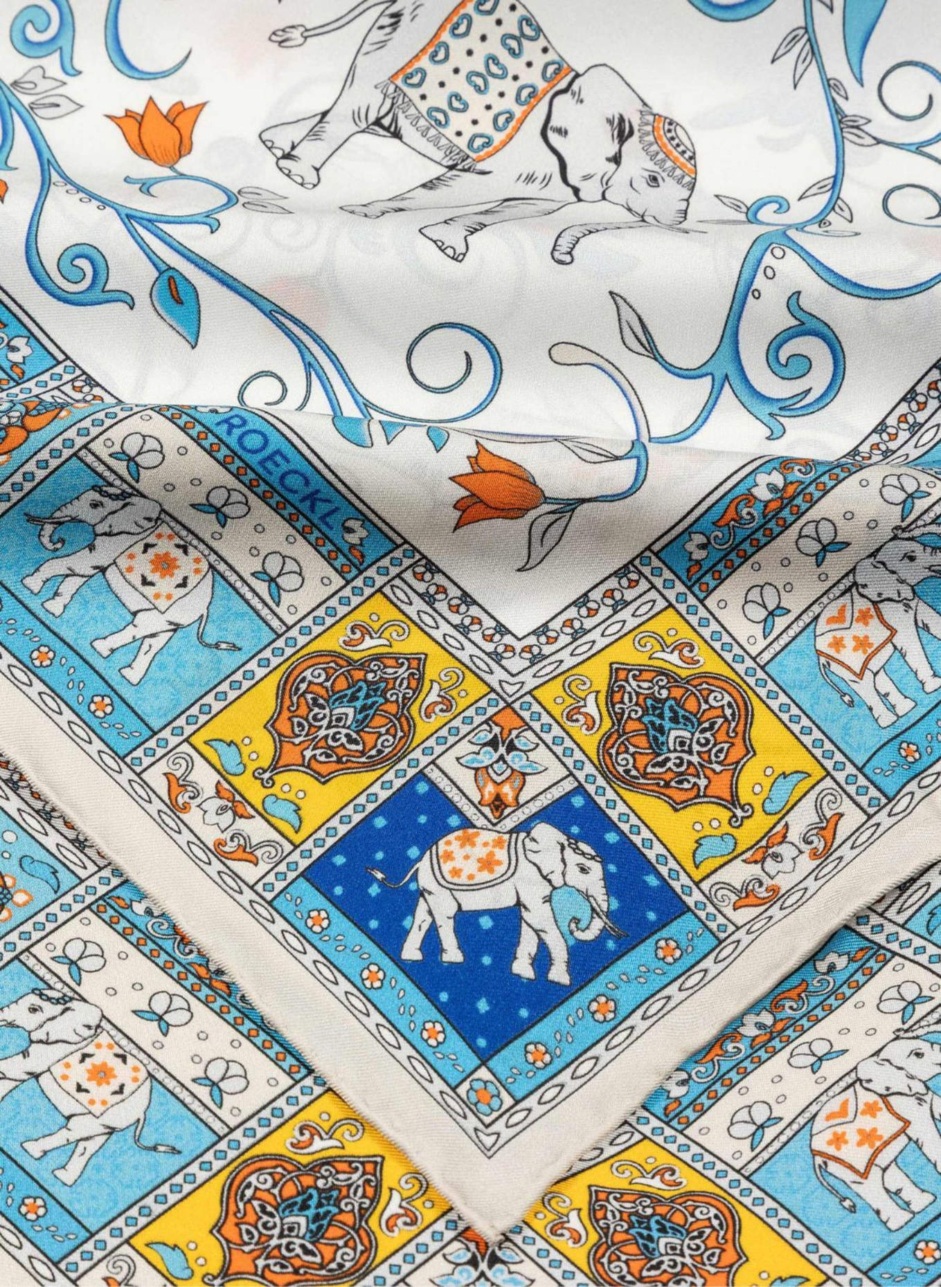 ROECKL Seidentuch LUCKY ELEPHANT: BLAU