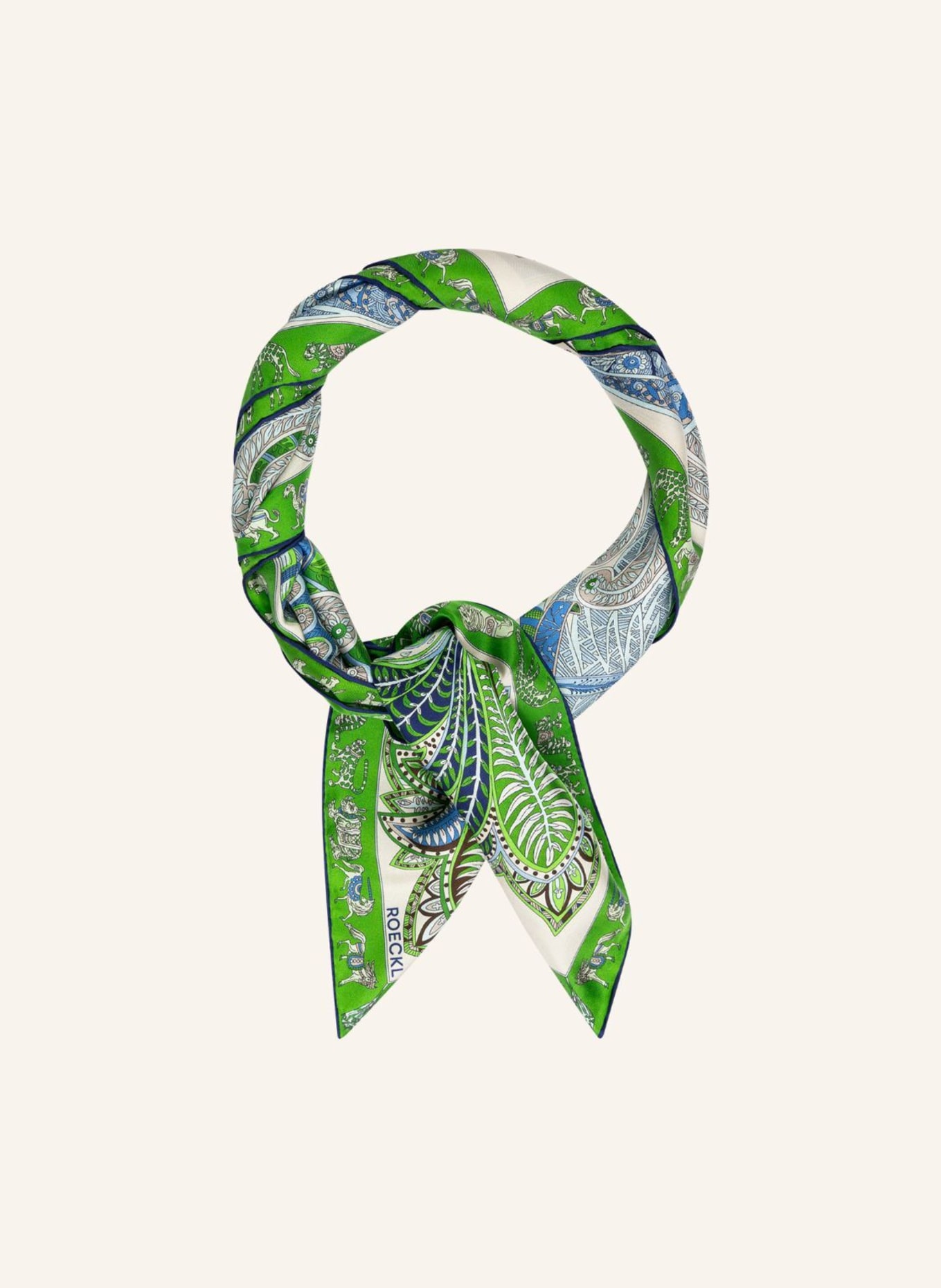 ROECKL Seidentuch VIBRANT PAISLEY: HELLGRÜN