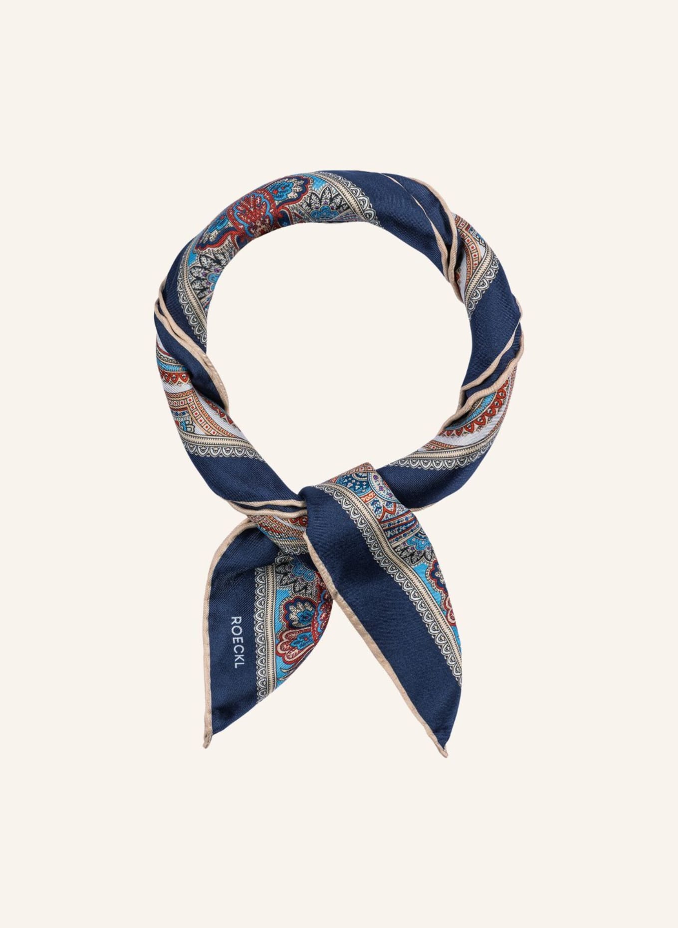 ROECKL Seidentuch FINE PAISLEY: DUNKELBLAU
