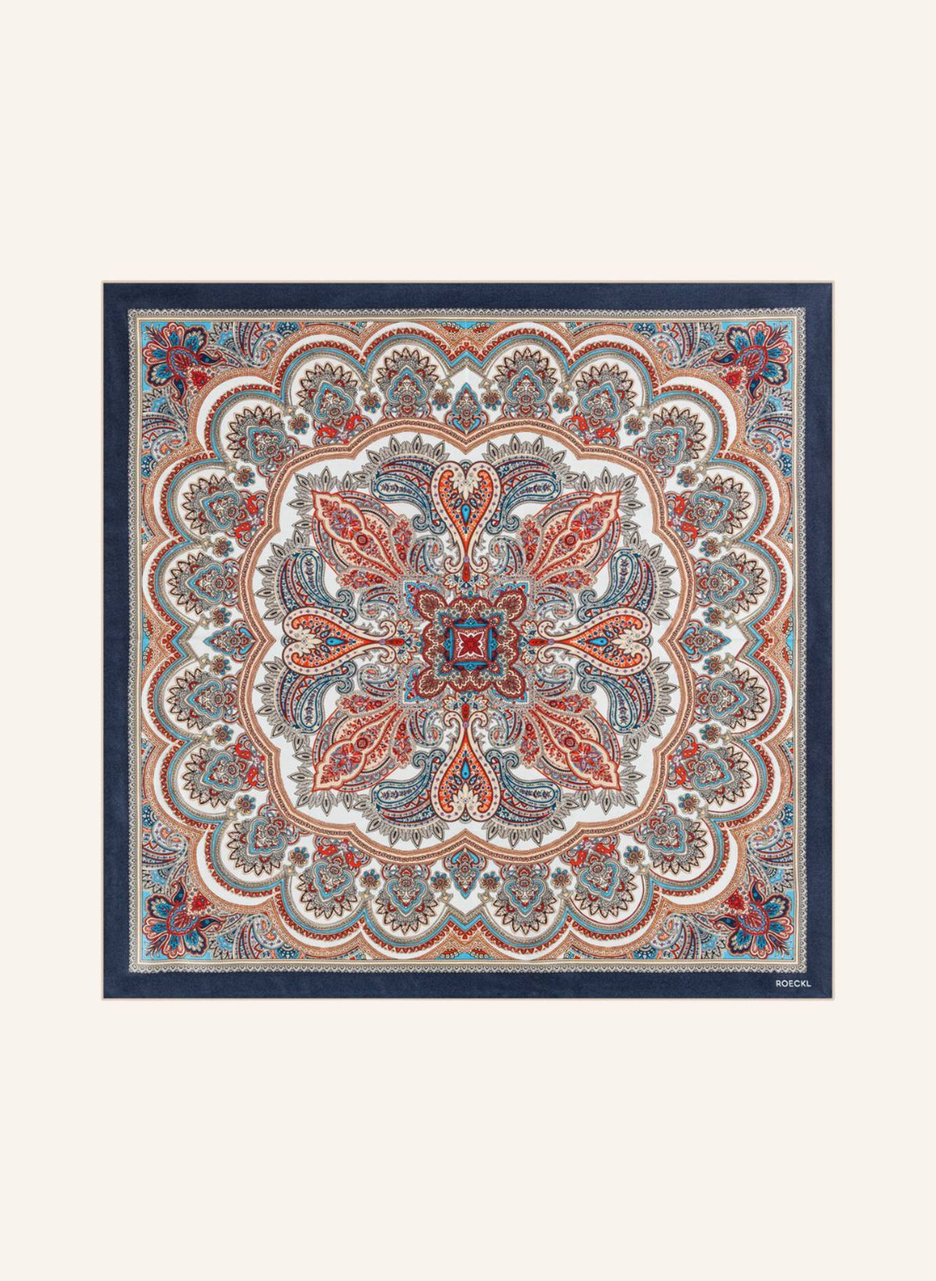 ROECKL Seidentuch FINE PAISLEY: DUNKELBLAU
