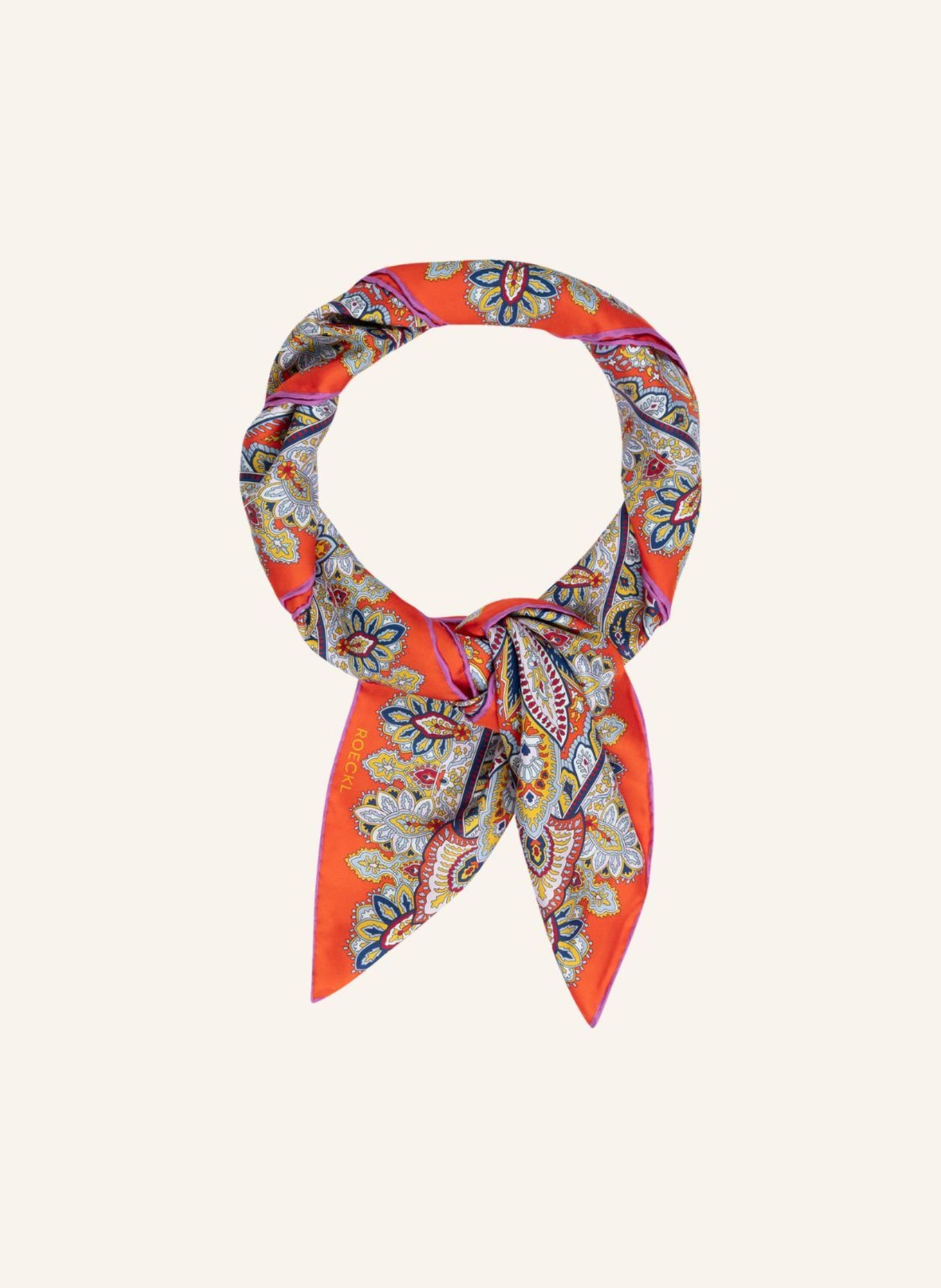 ROECKL Seidentuch FLOURISHING PAISLEY: ORANGE