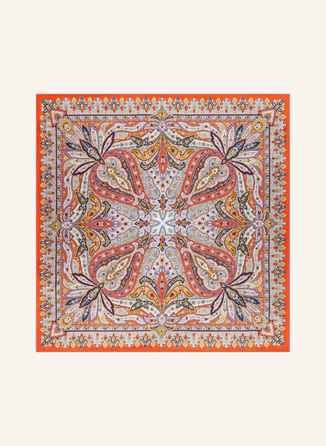 ROECKL Seidentuch FLOURISHING PAISLEY: ORANGE