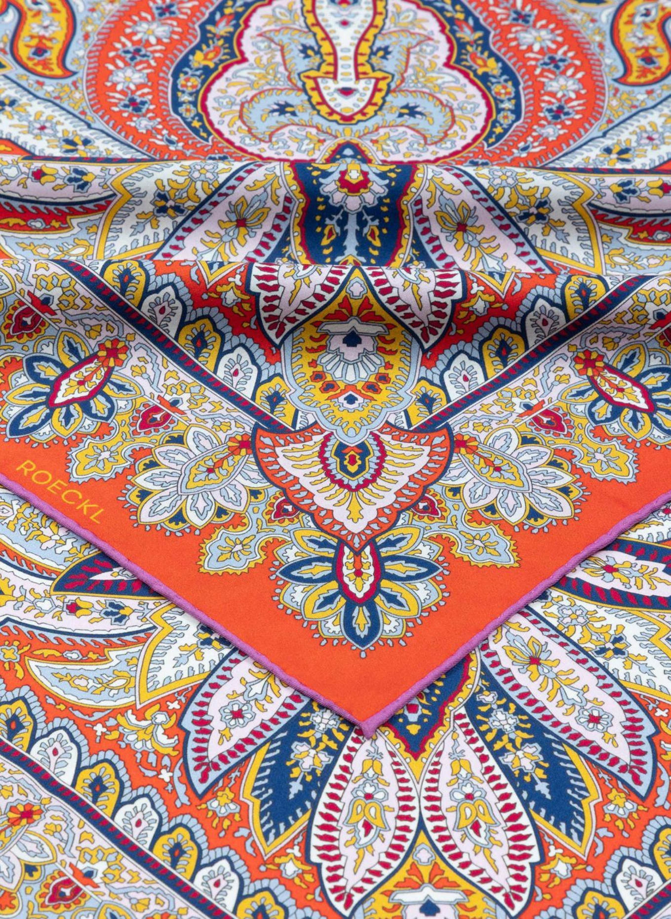 ROECKL Seidentuch FLOURISHING PAISLEY: ORANGE