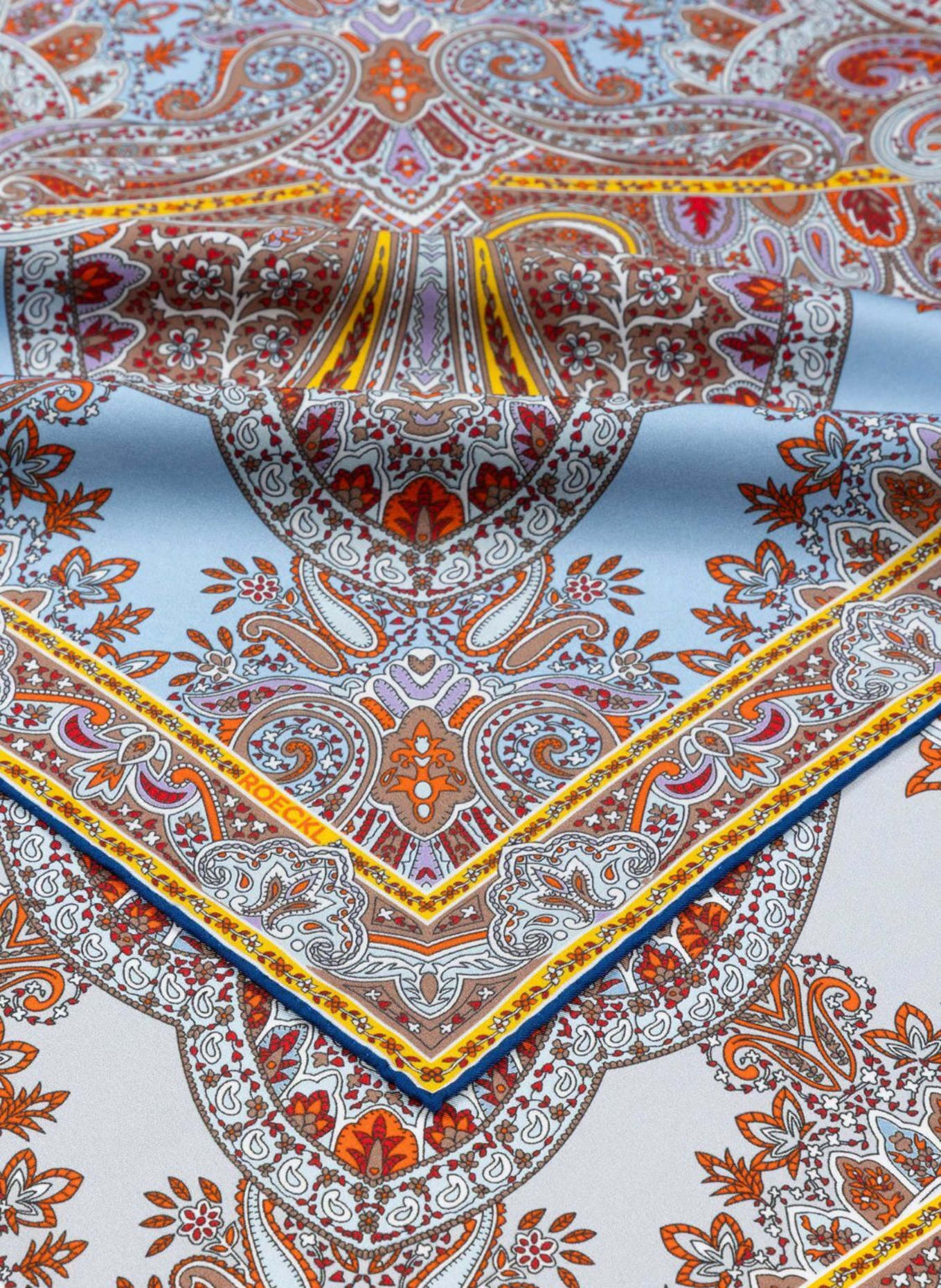ROECKL Seidentuch PAISLEY REFLECTION: HELLBLAU