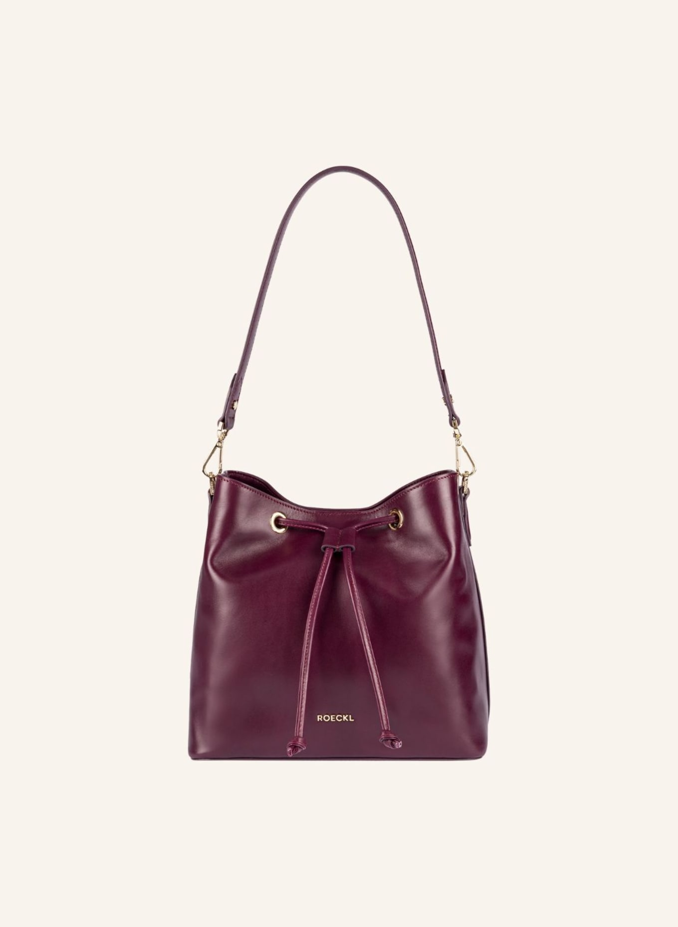 ROECKL Schultertasche PITTI MEDIUM: LILA/ DUNKELROT