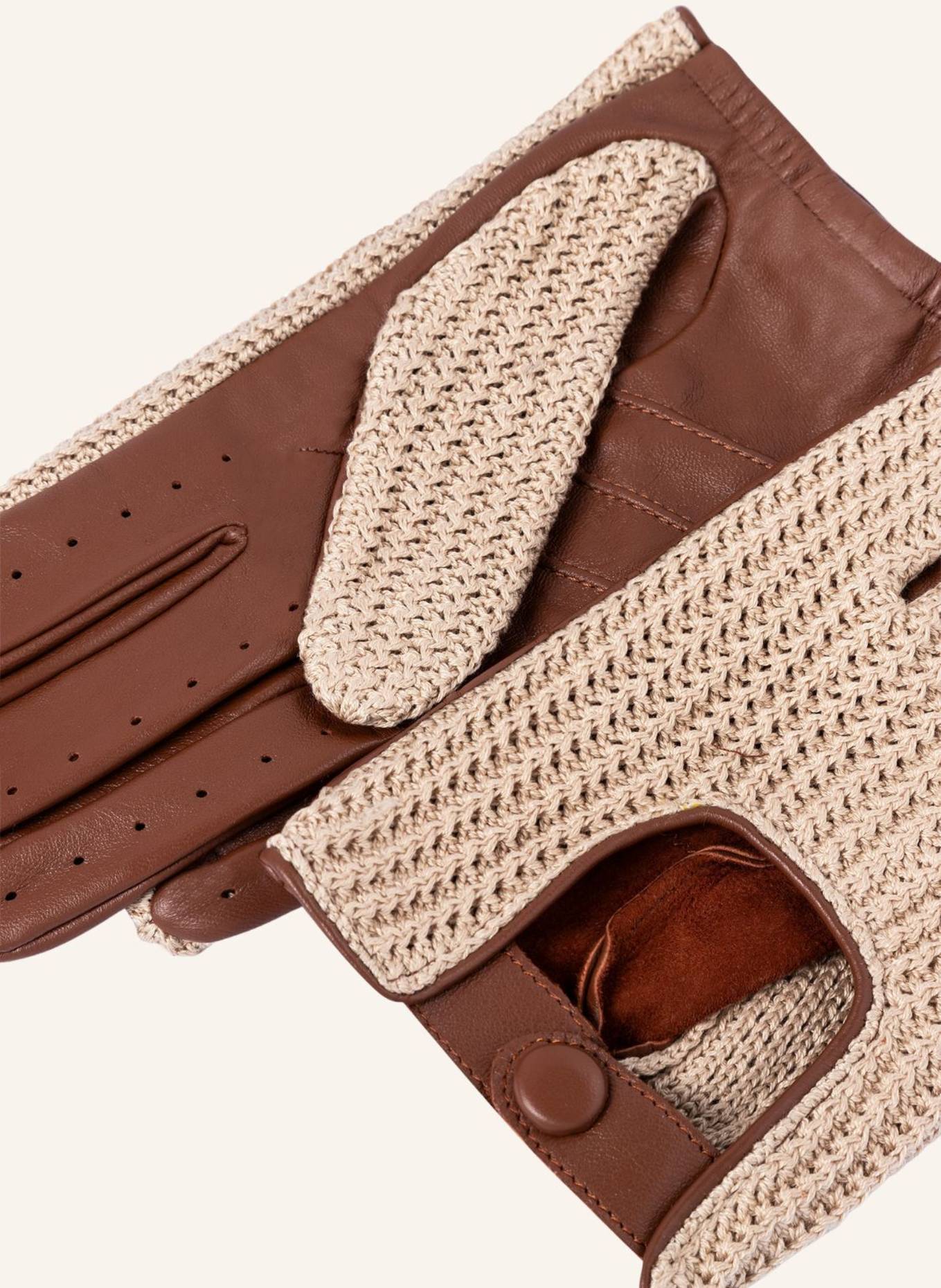 ROECKL Handschuh LE MANS AUTOFAHRER: COGNAC/ BRAUN/ CAMEL