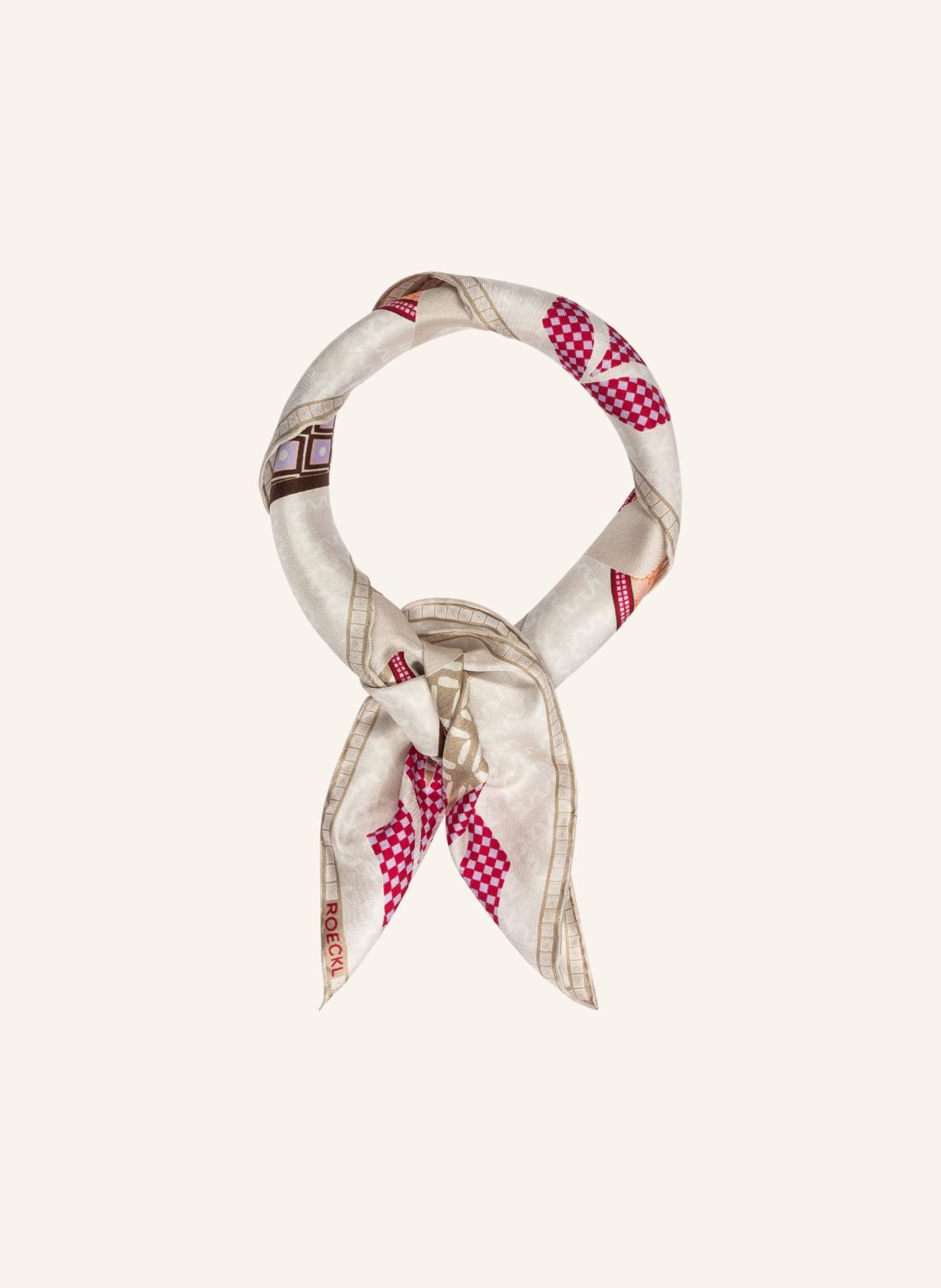 ROECKL Seidentuch FLOWER MANDALA: BEIGE