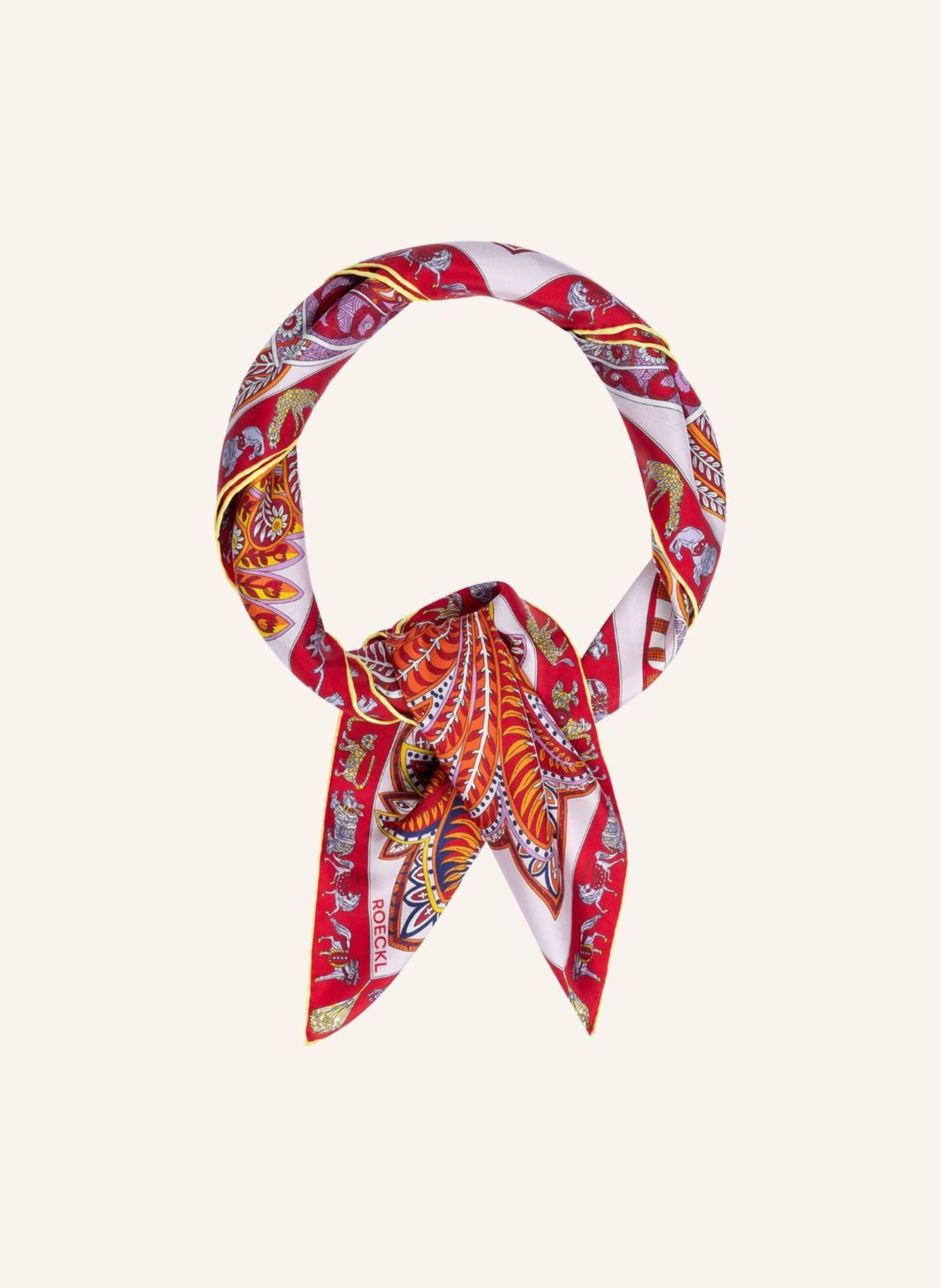 ROECKL Seidentuch VIBRANT PAISLEY: ROT