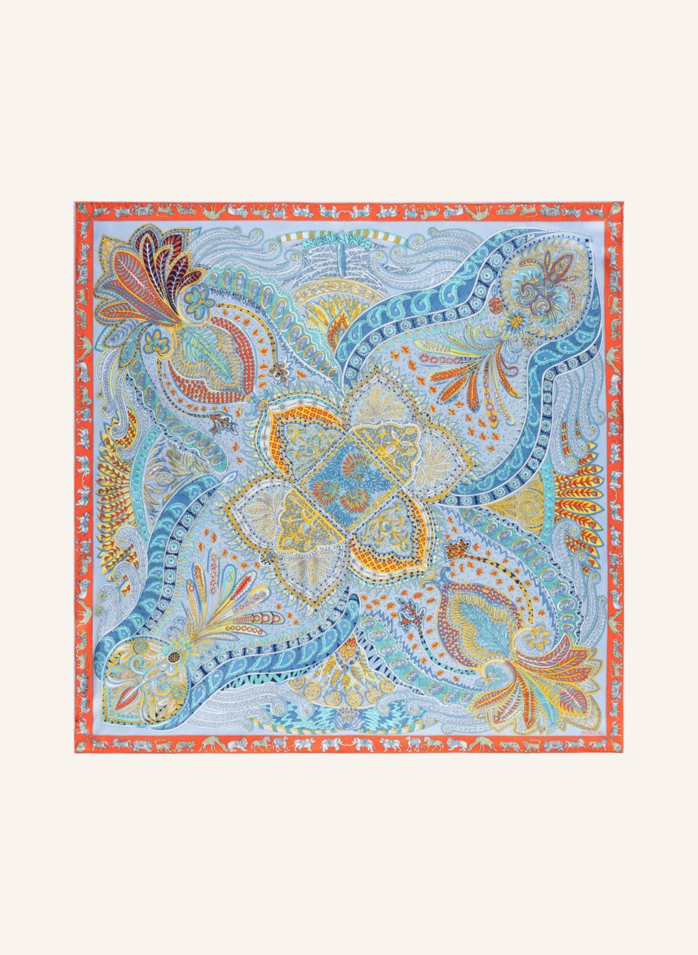 ROECKL Seidentuch VIBRANT PAISLEY: HELLBLAU