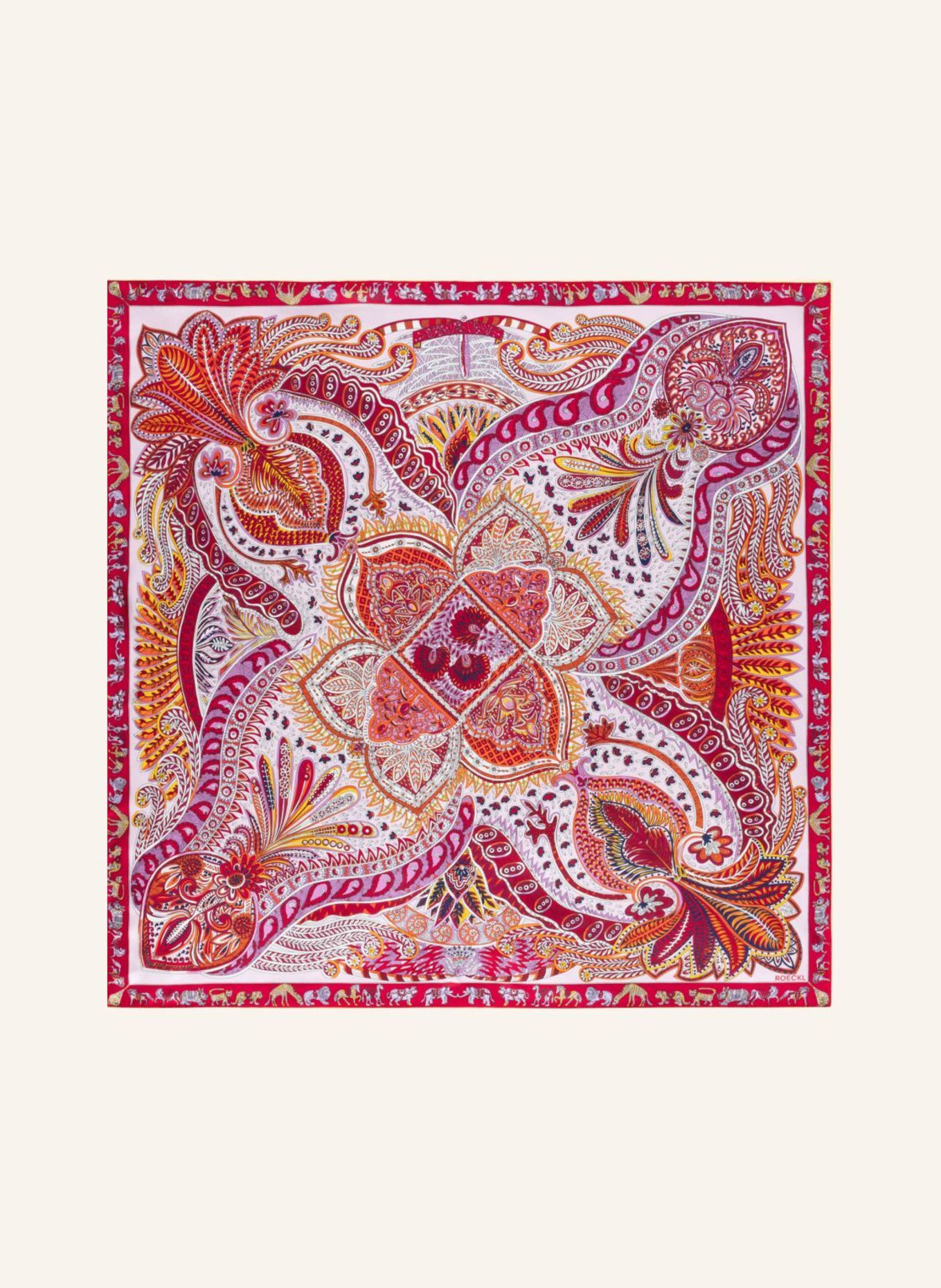 ROECKL Seidentuch VIBRANT PAISLEY: ROT