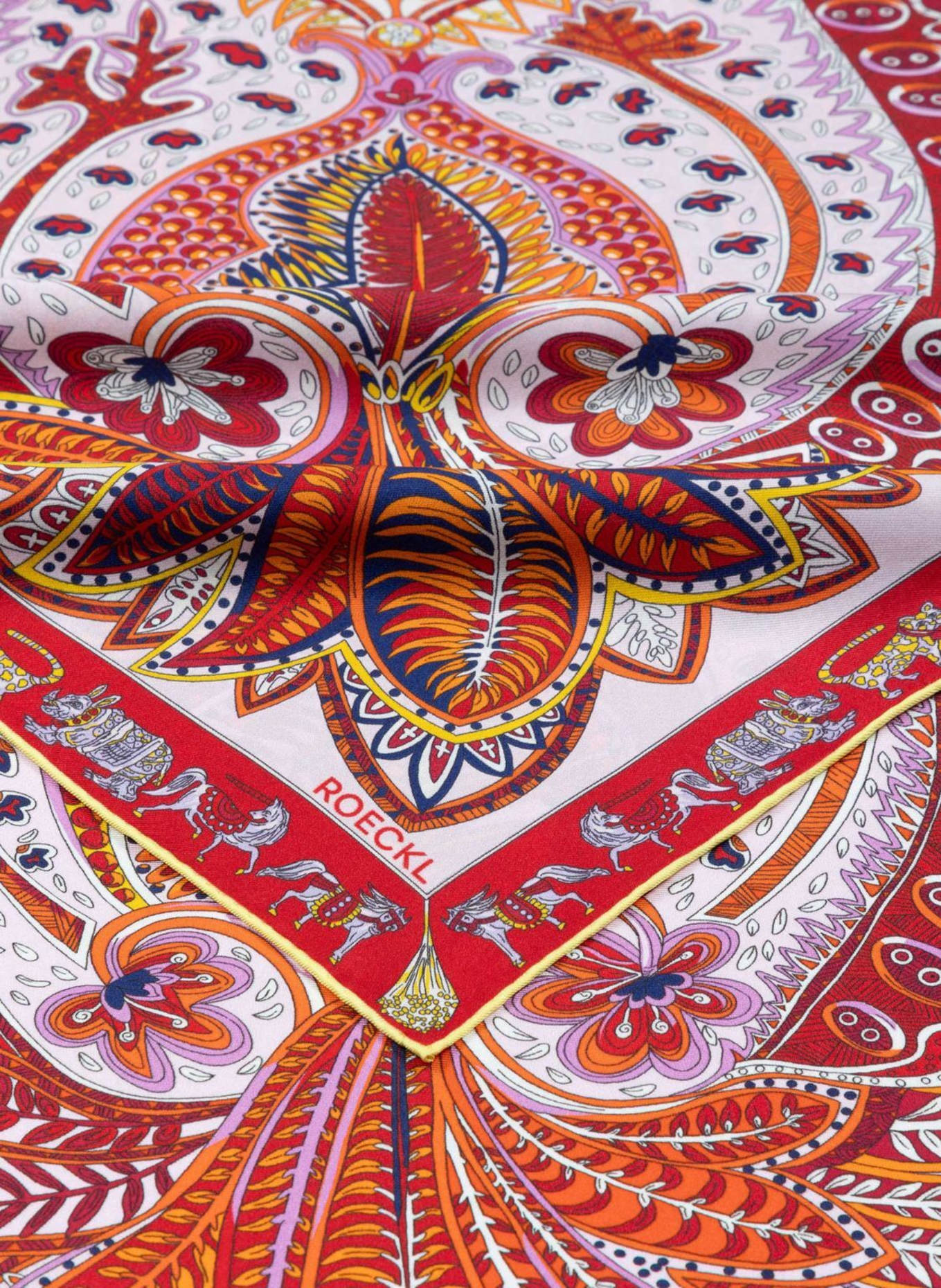 ROECKL Seidentuch VIBRANT PAISLEY: ROT