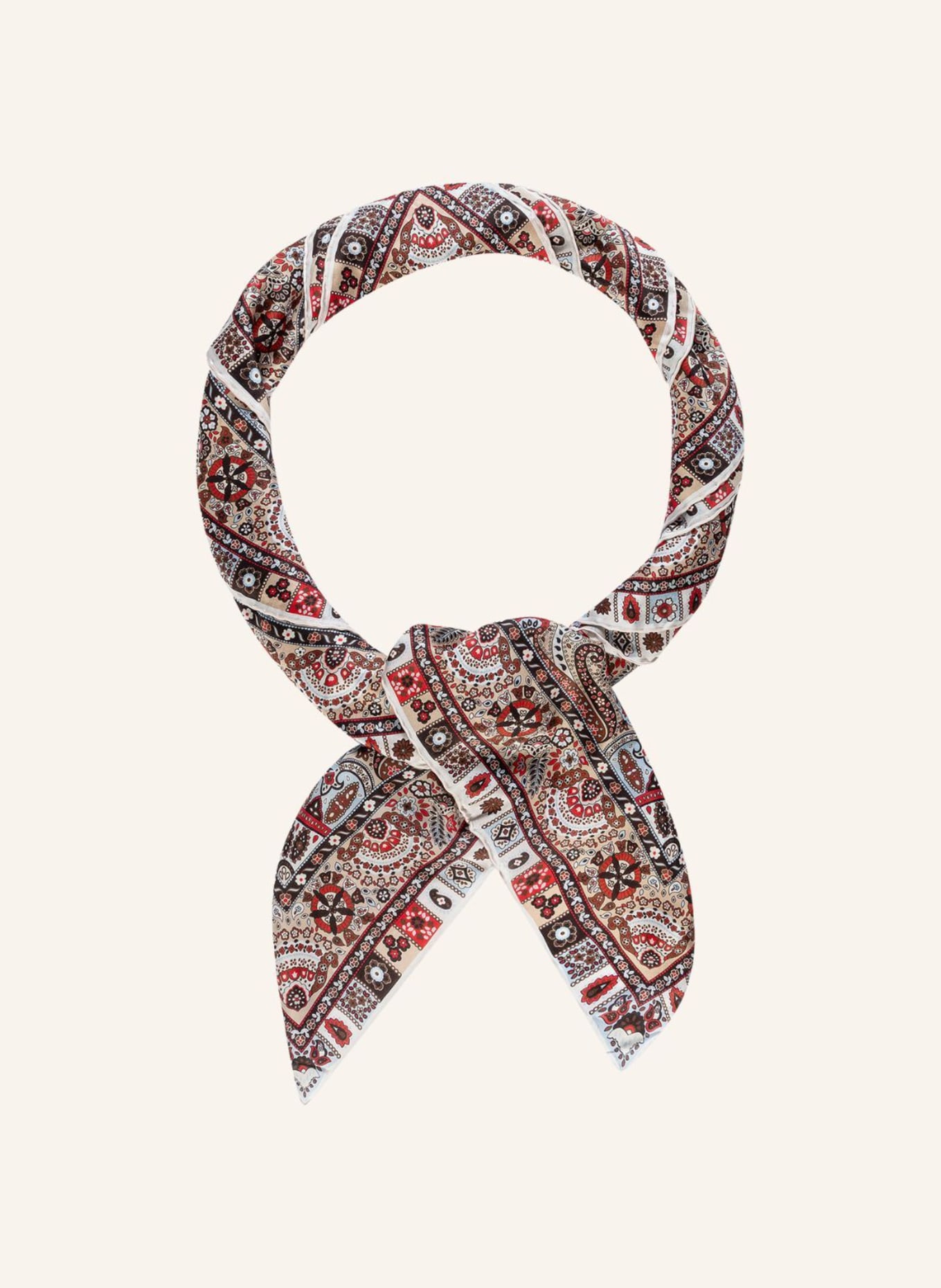 ROECKL Seidentuch CIRCLULAR PAISLEY: BEIGE