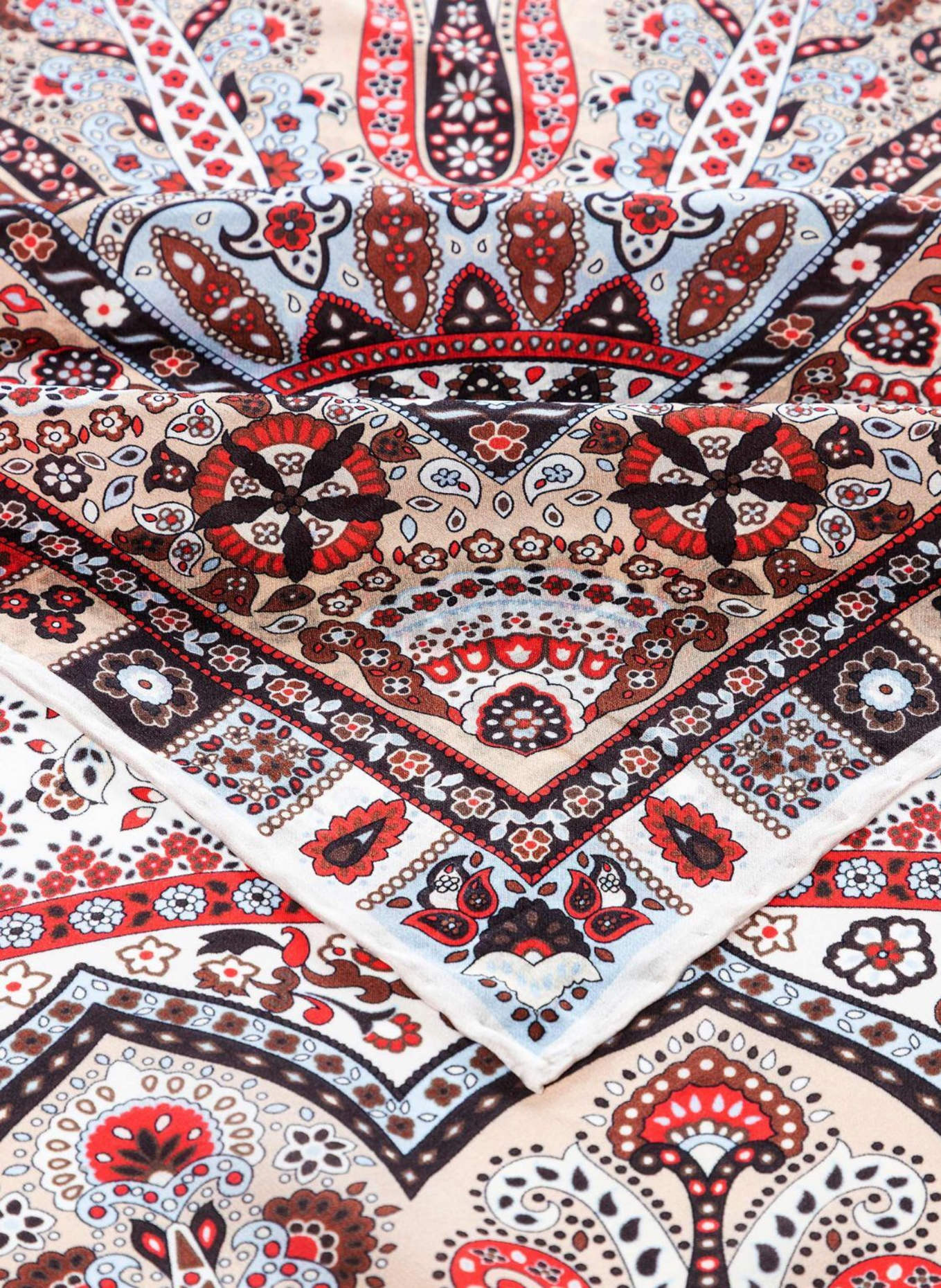 ROECKL Seidentuch CIRCLULAR PAISLEY: BEIGE