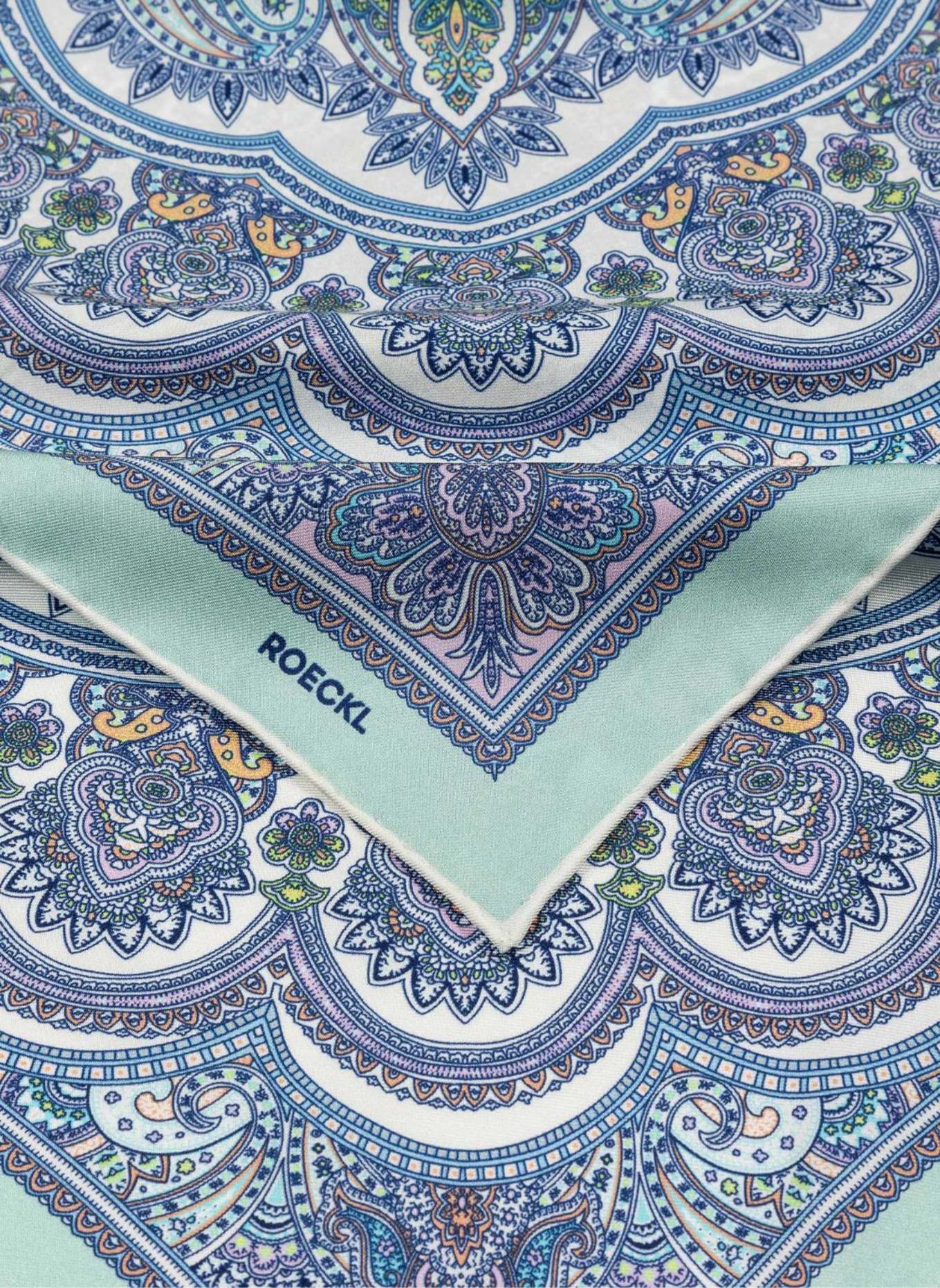 ROECKL Tücher FINE PAISLEY: BLAU