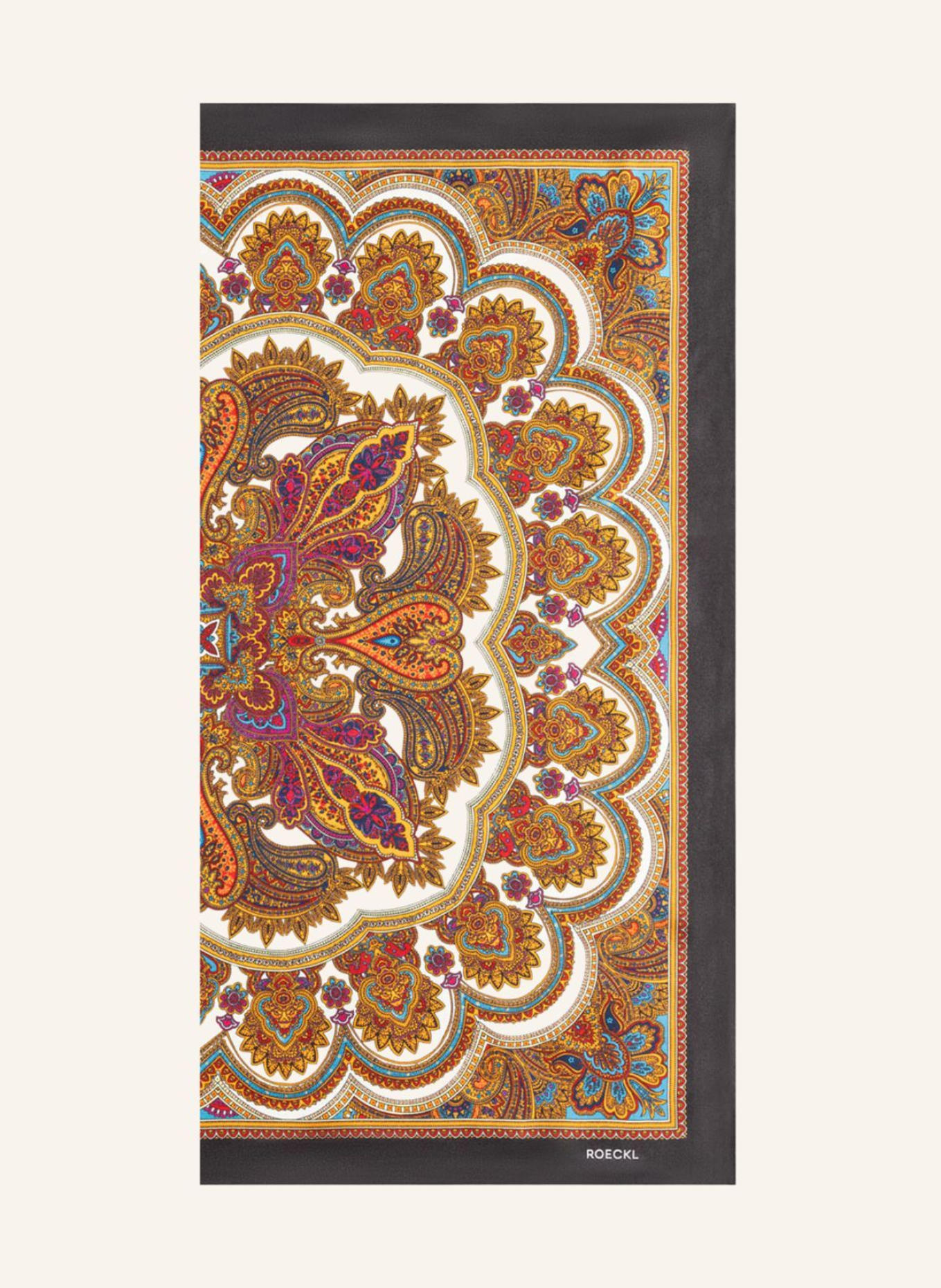 ROECKL FINE PAISLEY Scarves: BLACK