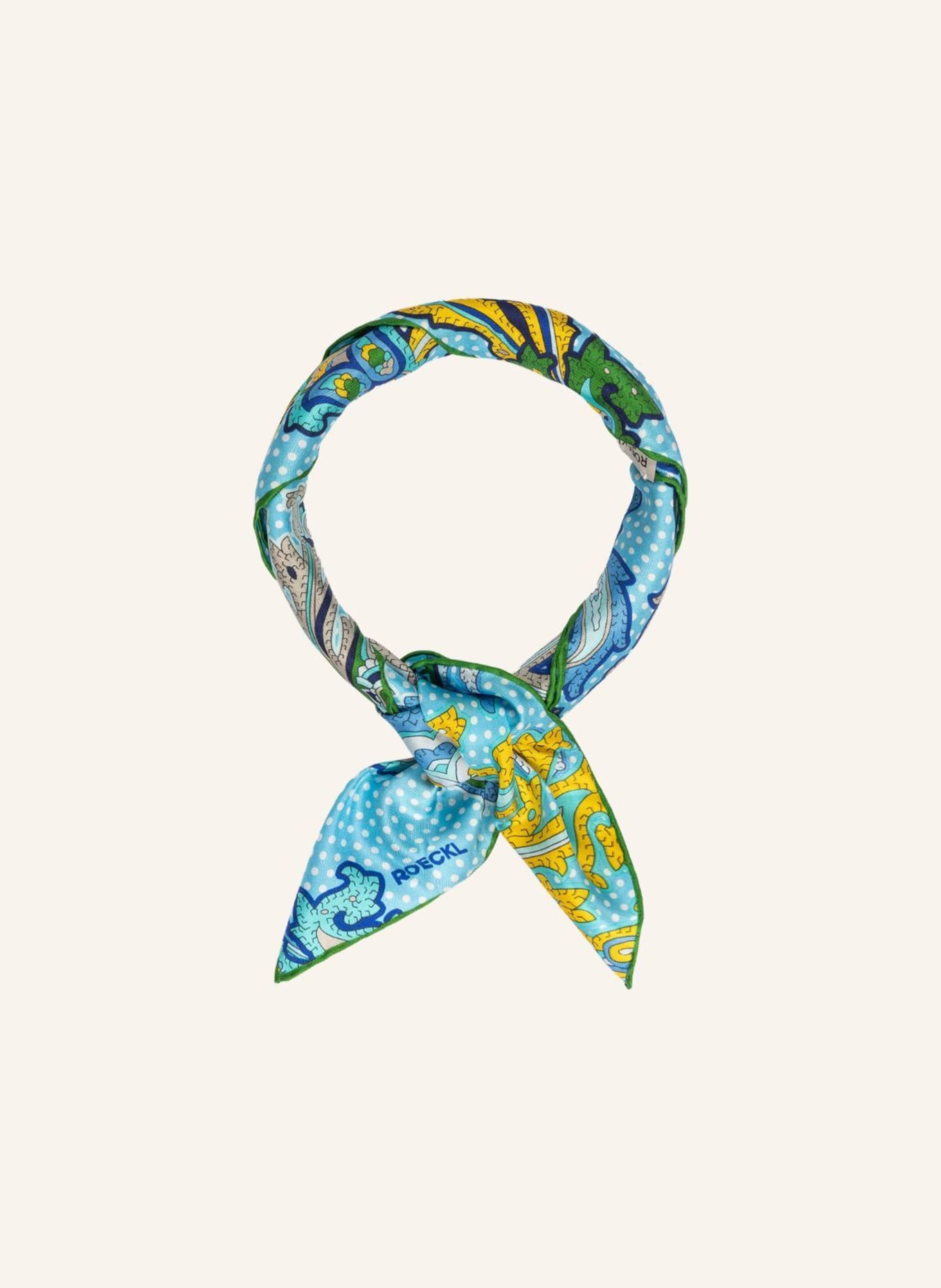ROECKL Seidentuch PAISLEY ILLUSION: HELLBLAU