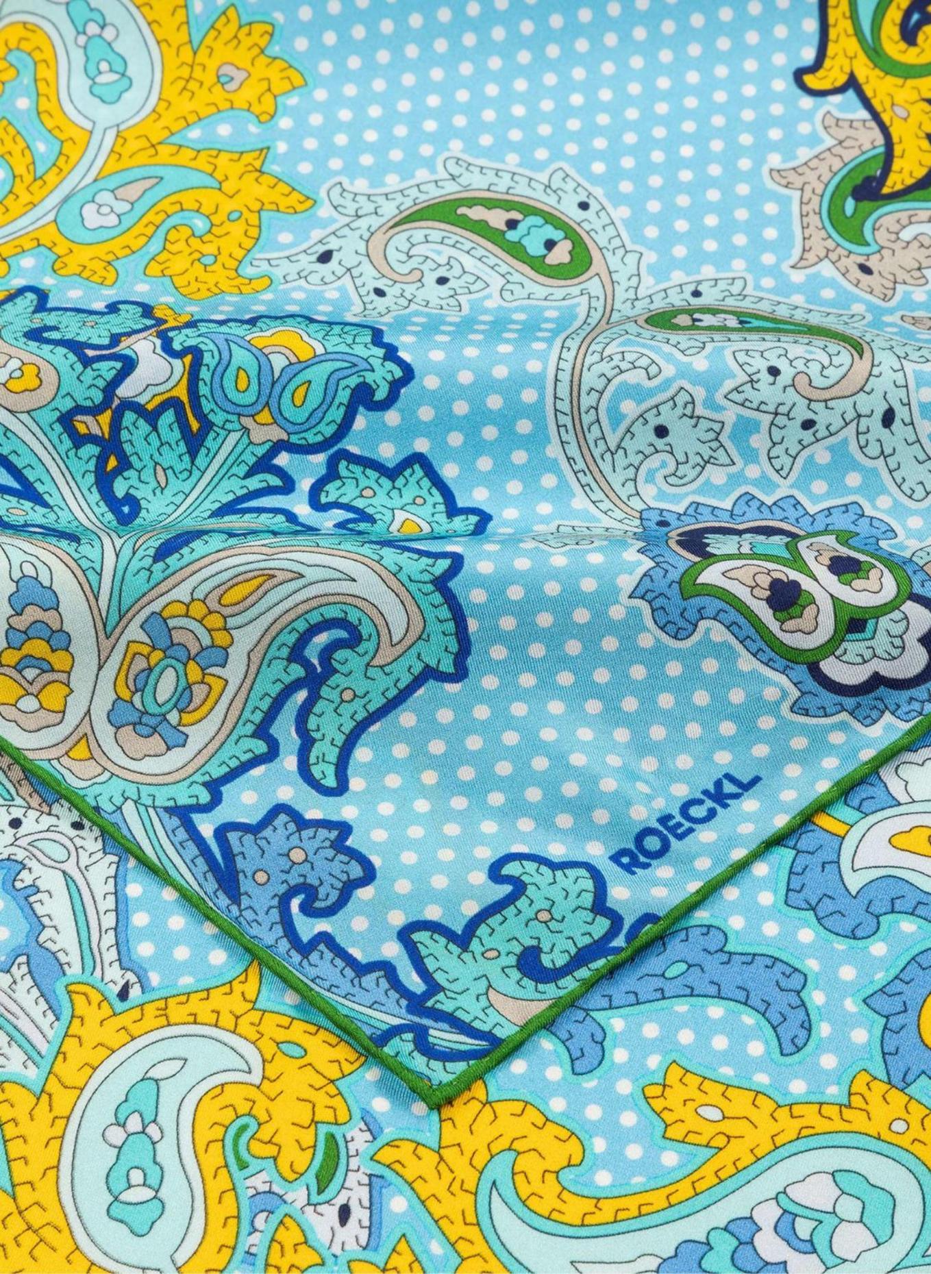 ROECKL Seidentuch PAISLEY ILLUSION: HELLBLAU