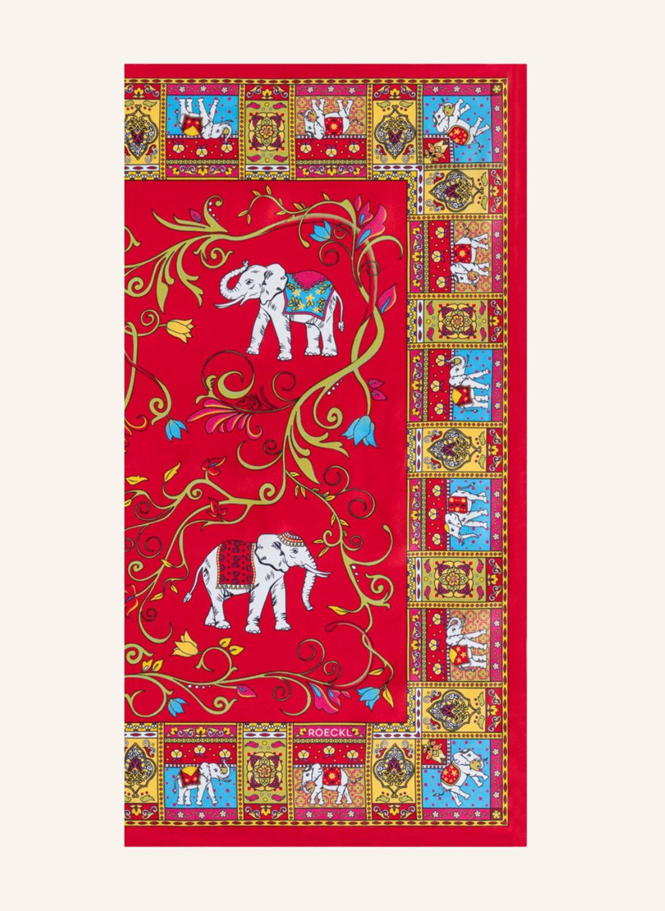 ROECKL Seidentuch LUCKY ELEPHANT: ROT