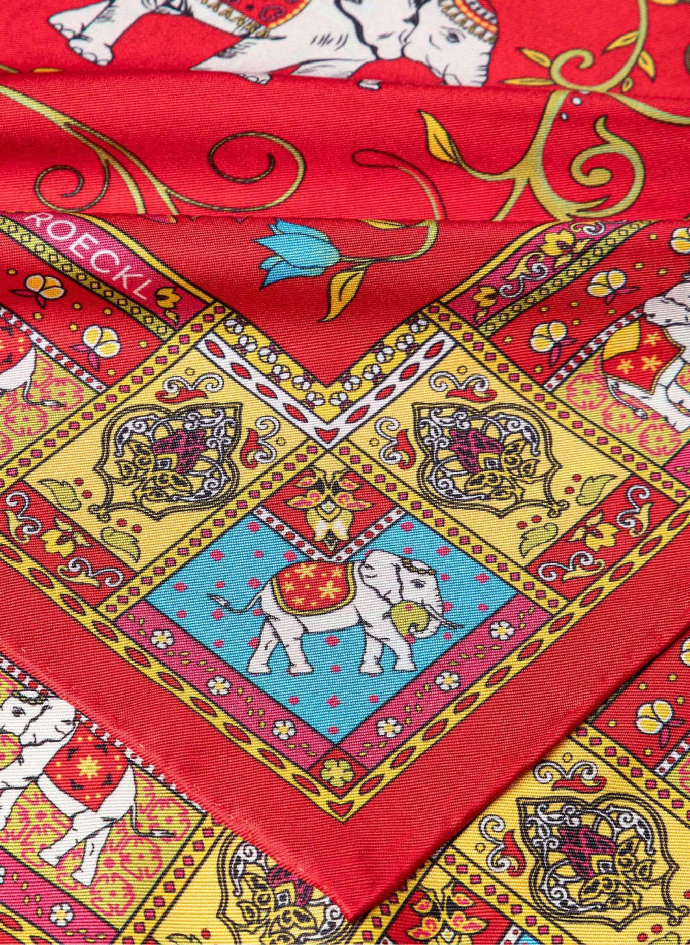 ROECKL Seidentuch LUCKY ELEPHANT: ROT