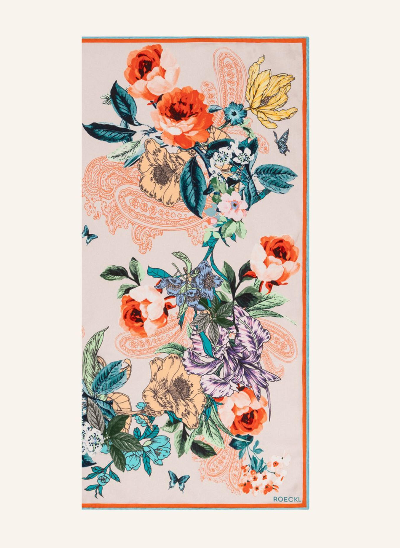 ROECKL Tücher PAISLEY & FLOWERS: ORANGE