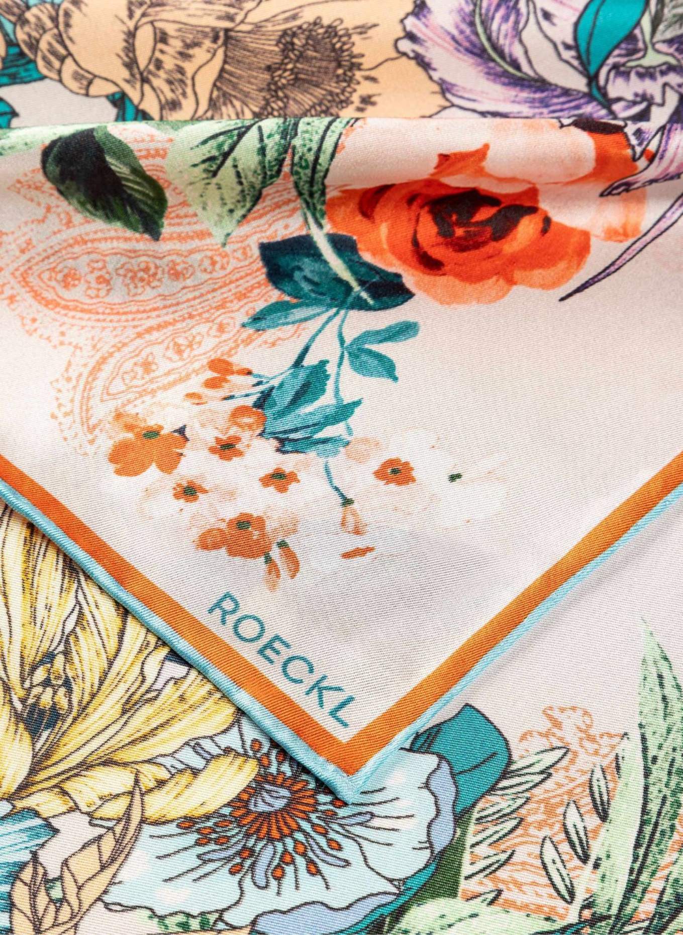 ROECKL Tücher PAISLEY & FLOWERS: ORANGE