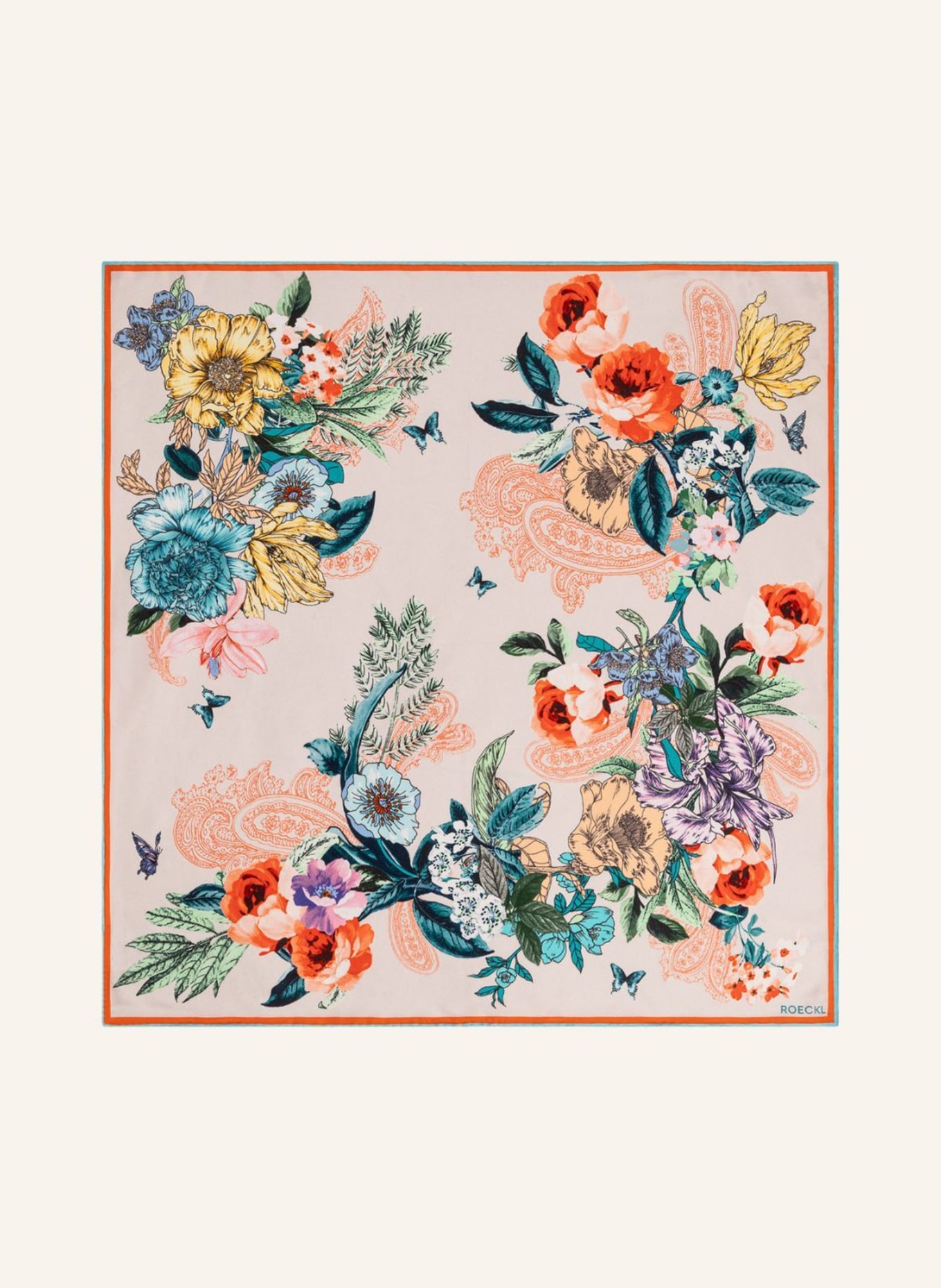 ROECKL Tücher PAISLEY & FLOWERS: ORANGE