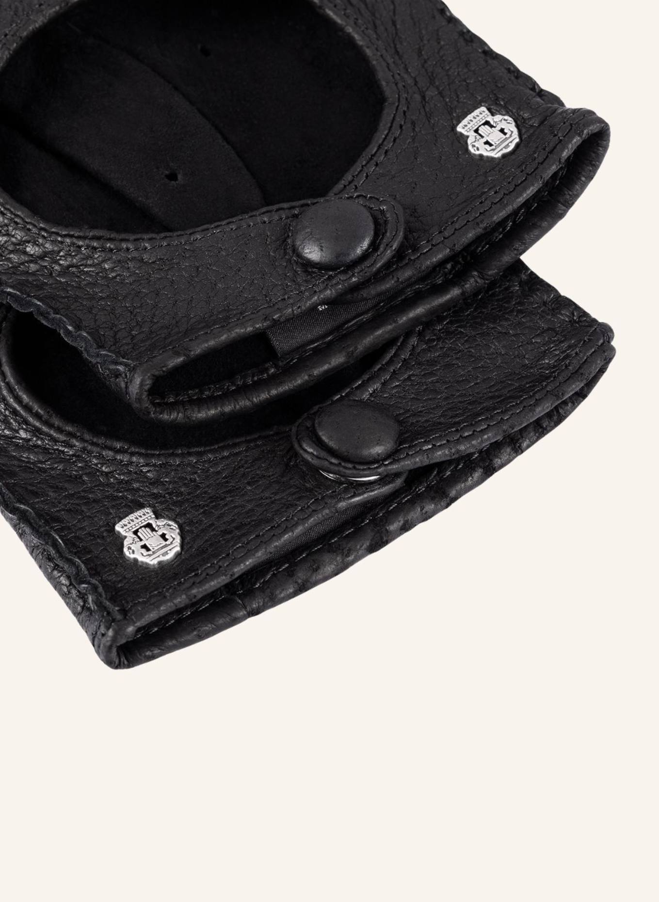 ROECKL Lederhandschuhe COMO AUTOFAHRER: SCHWARZ