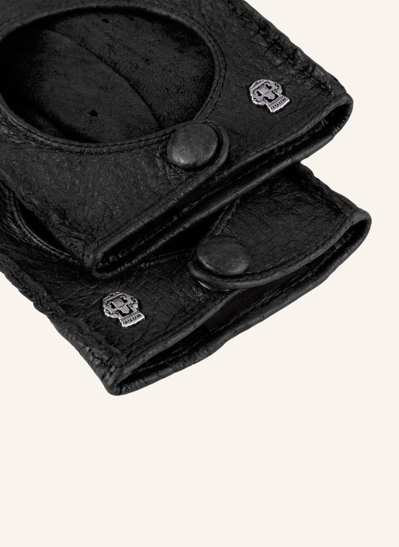 ROECKL Lederhandschuhe LUGANO AUTOFAHRER: SCHWARZ