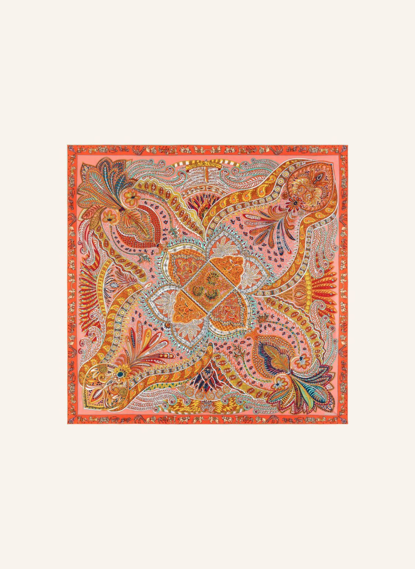ROECKL Seidentuch VIBRANT PAISLEY: ORANGE