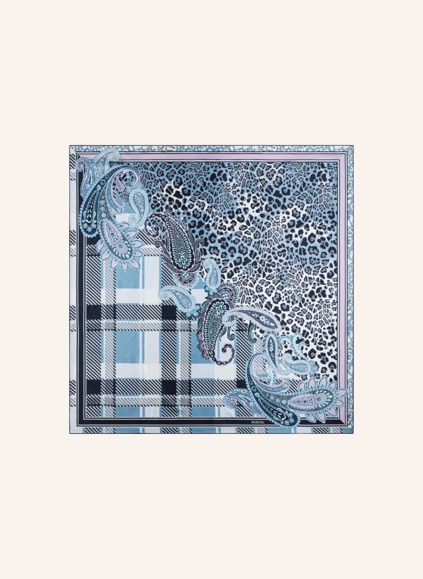 ROECKL Tücher PATCHWORK LEO: SCHWARZ