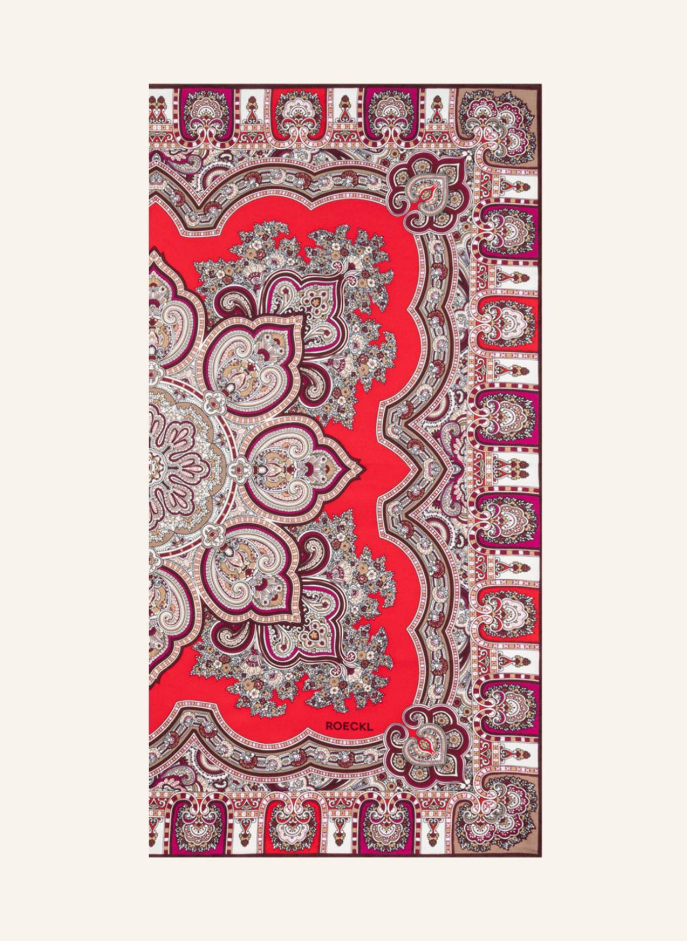 ROECKL Tücher TIMELESS PAISLEY: BEIGE/ ROT