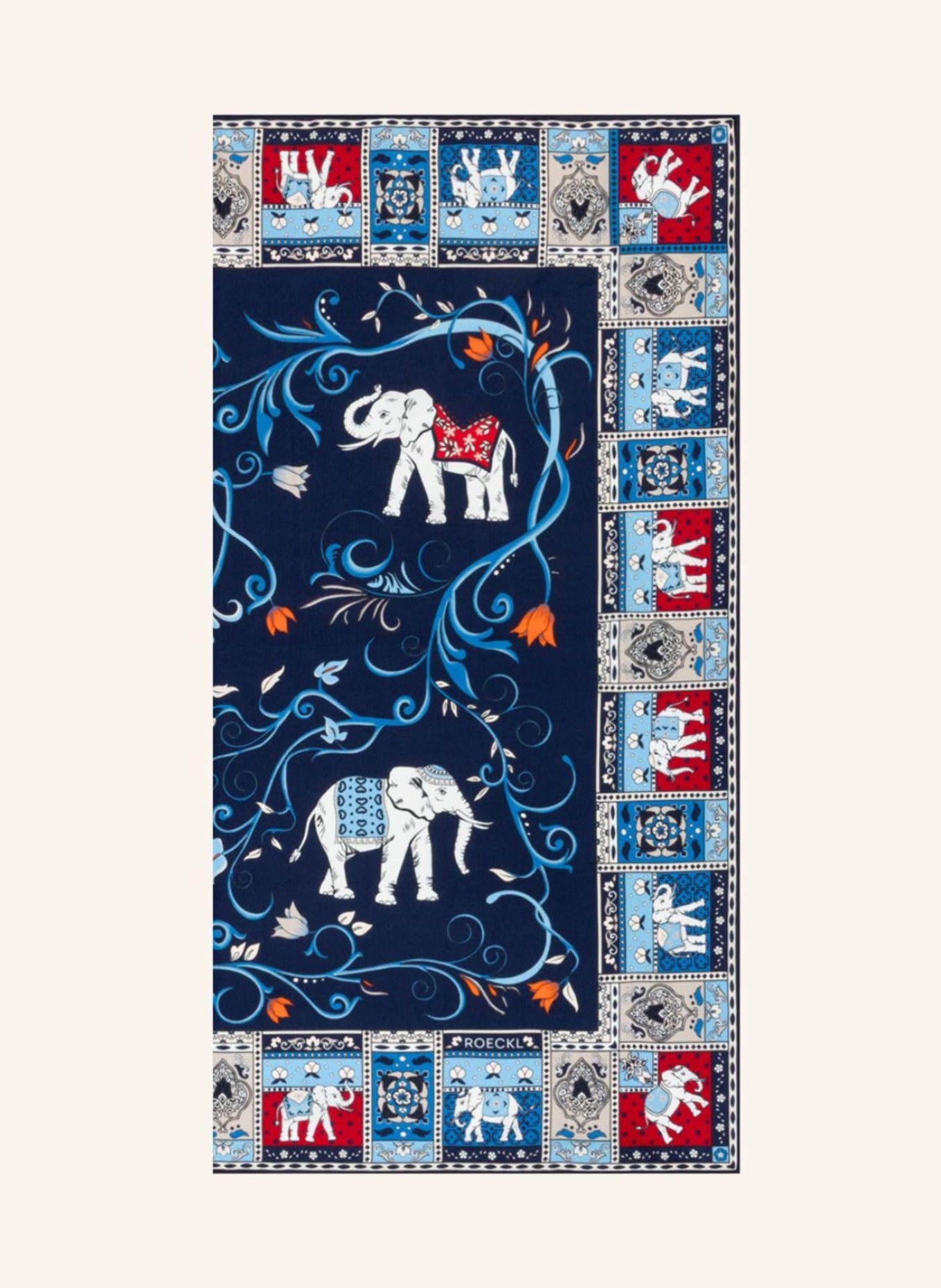 ROECKL Tücher LUCKY ELEPHANT: BLAU/ ROT