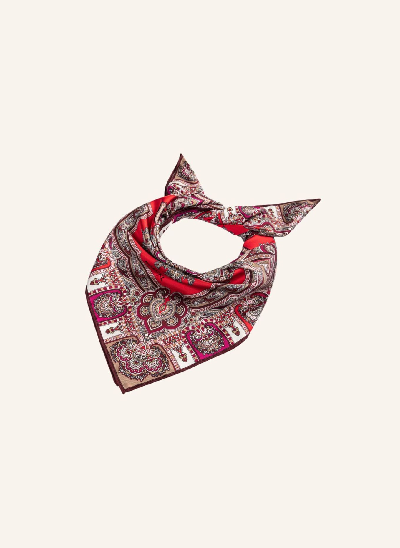 ROECKL Tücher TIMELESS PAISLEY: BEIGE/ ROT