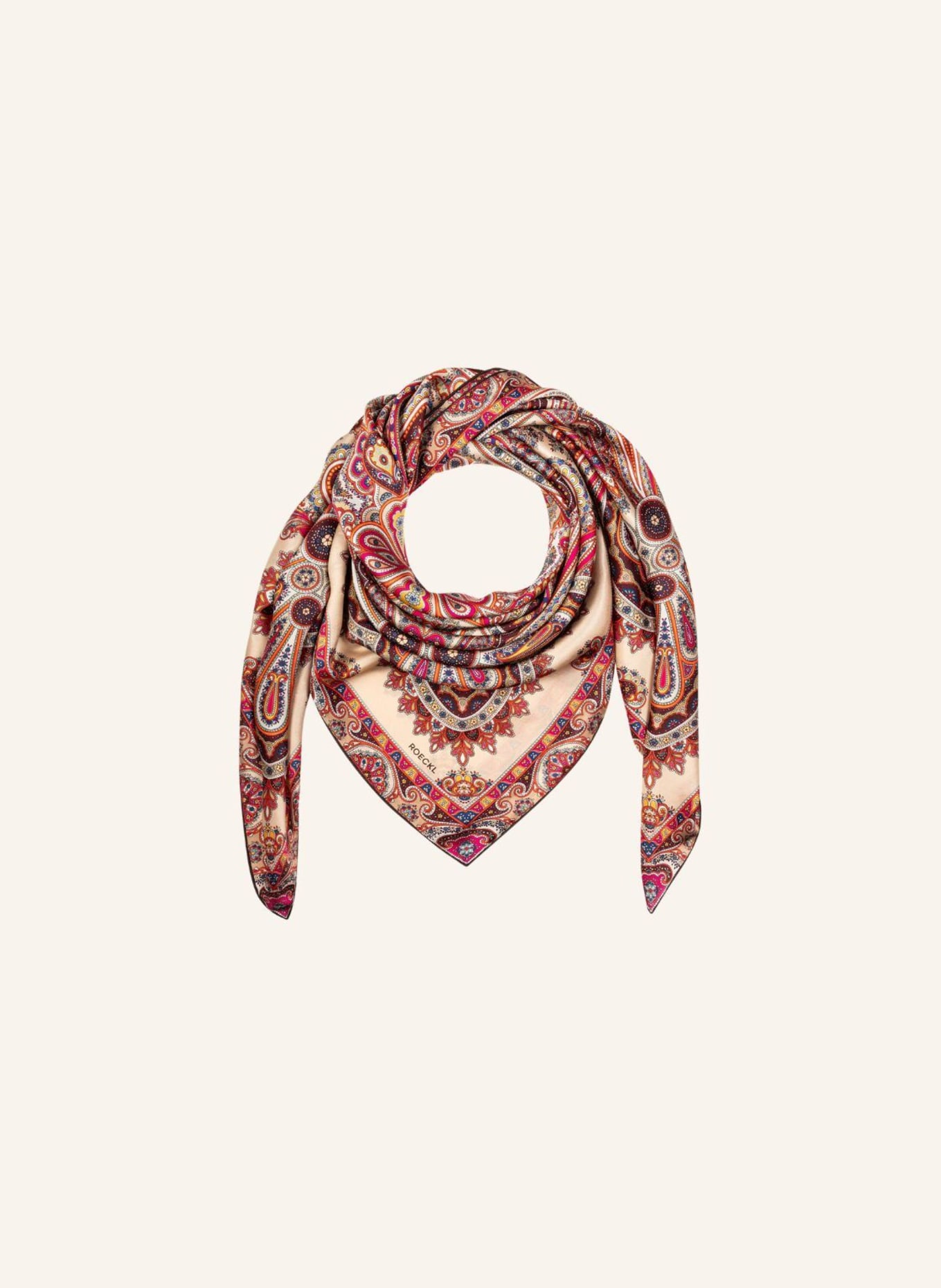 ROECKL Tücher AESTHETIC PAISLEY: BEIGE/ ROT