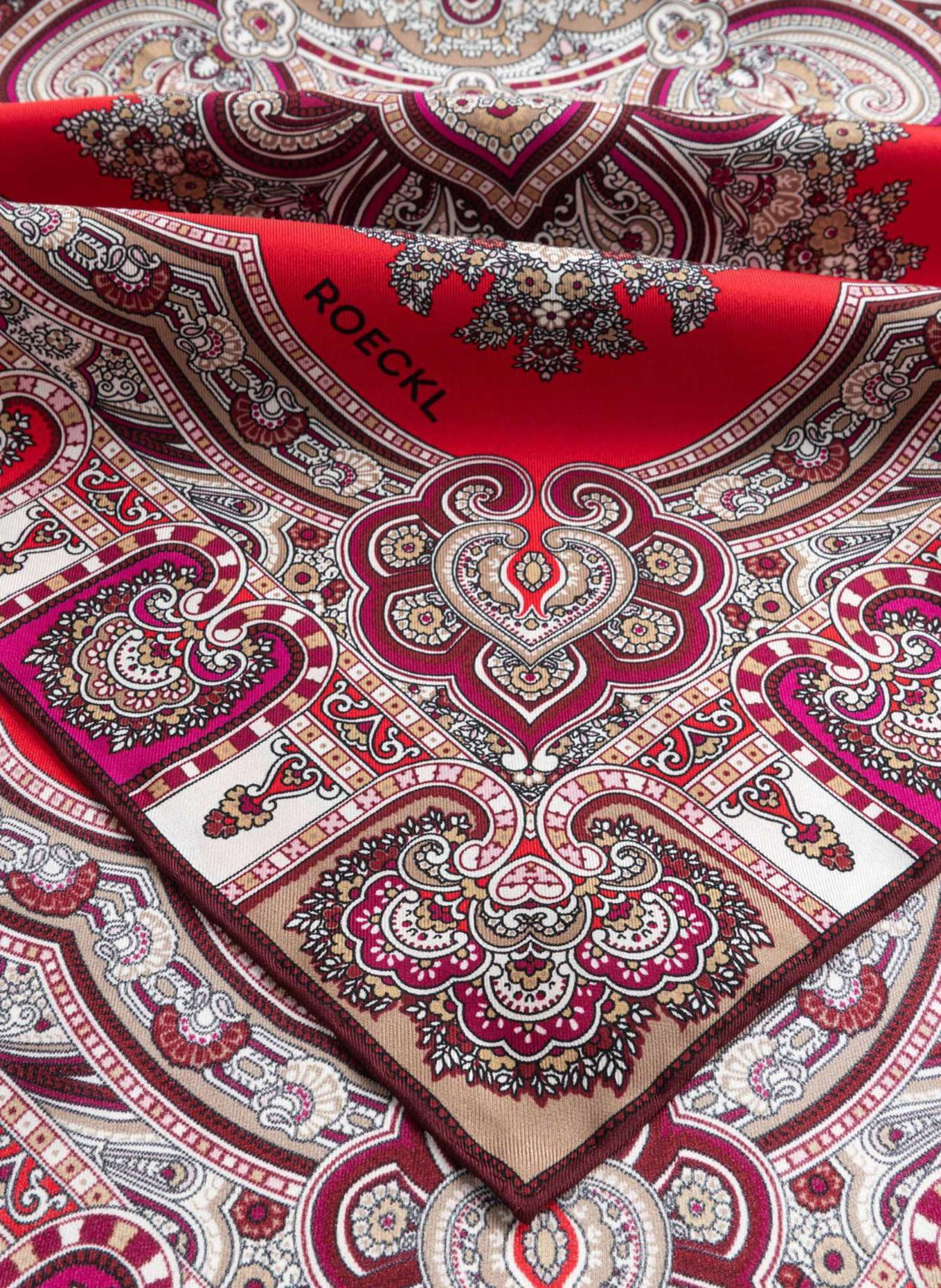 ROECKL Tücher TIMELESS PAISLEY: BEIGE/ ROT