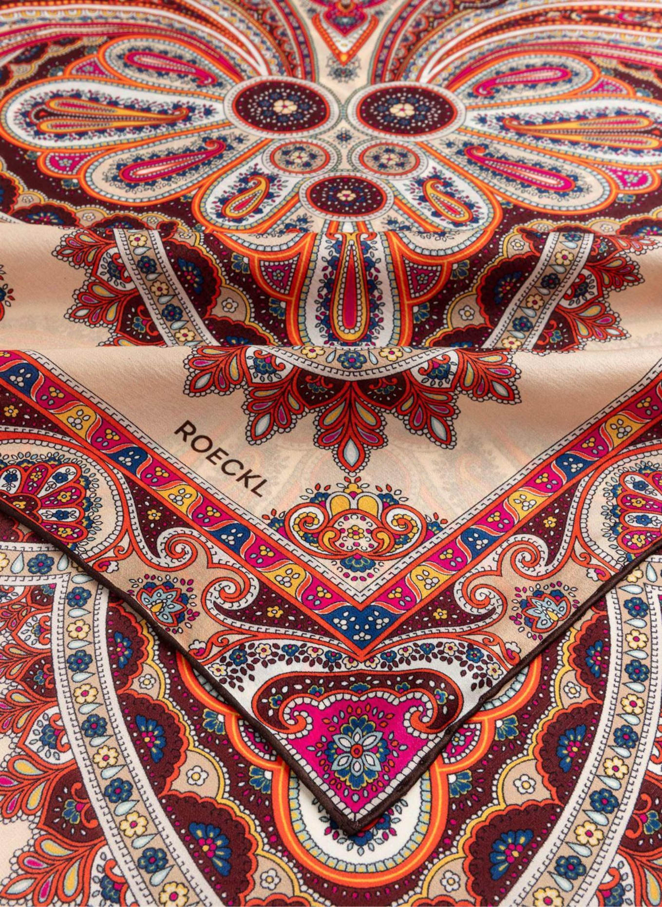 ROECKL Tücher AESTHETIC PAISLEY: BEIGE/ ROT