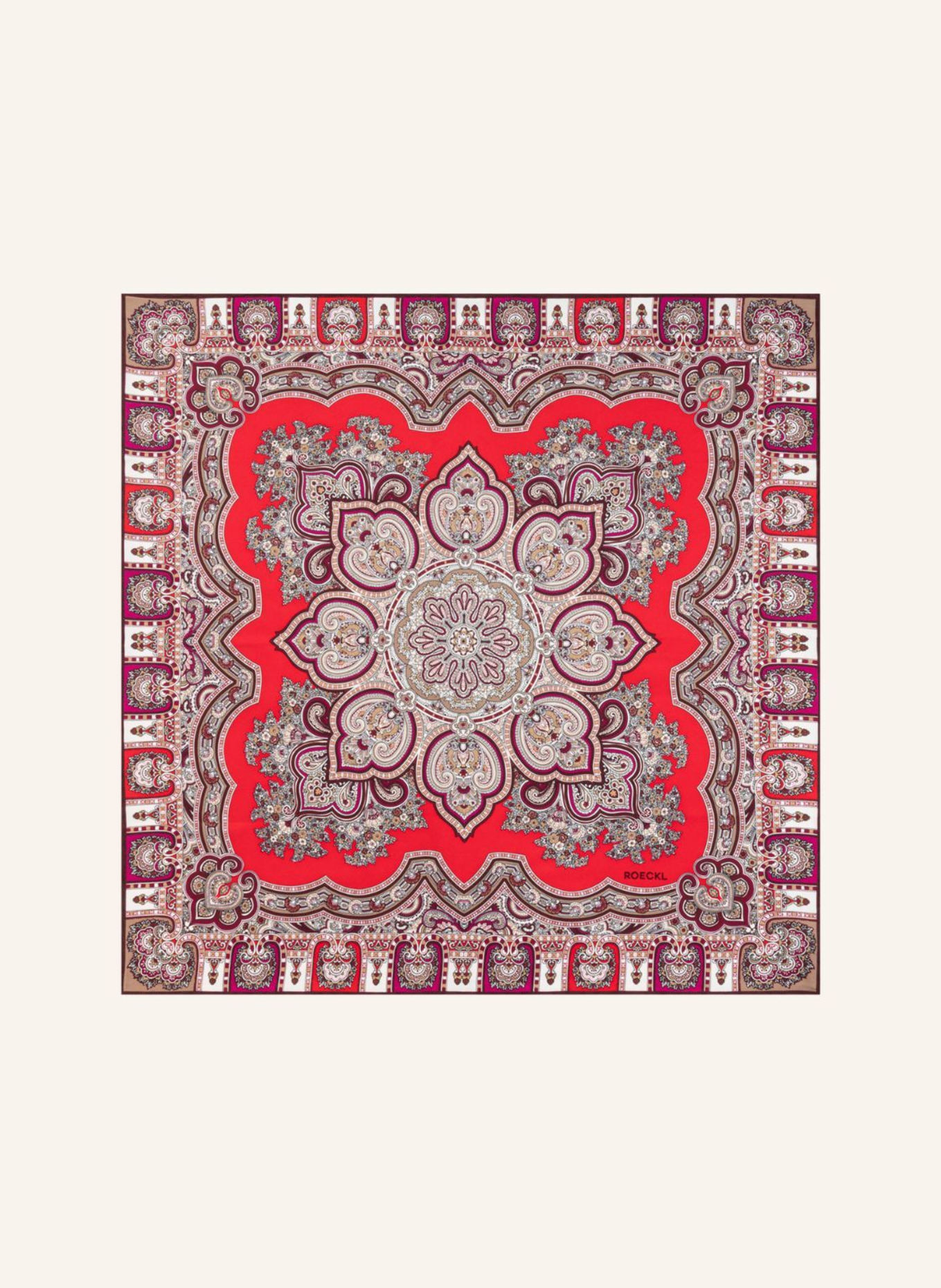 ROECKL Tücher TIMELESS PAISLEY: BEIGE/ ROT