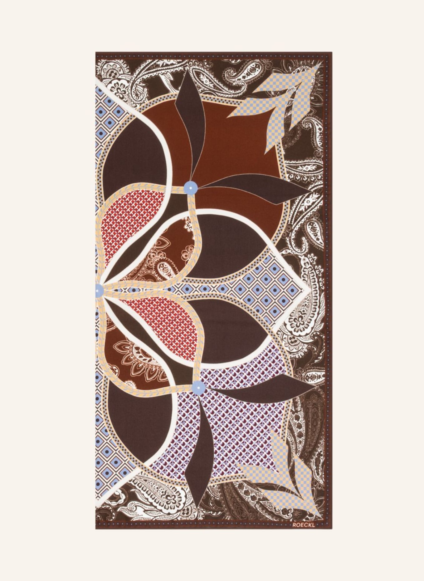 ROECKL Tücher FLOWER MANDALA: BRAUN