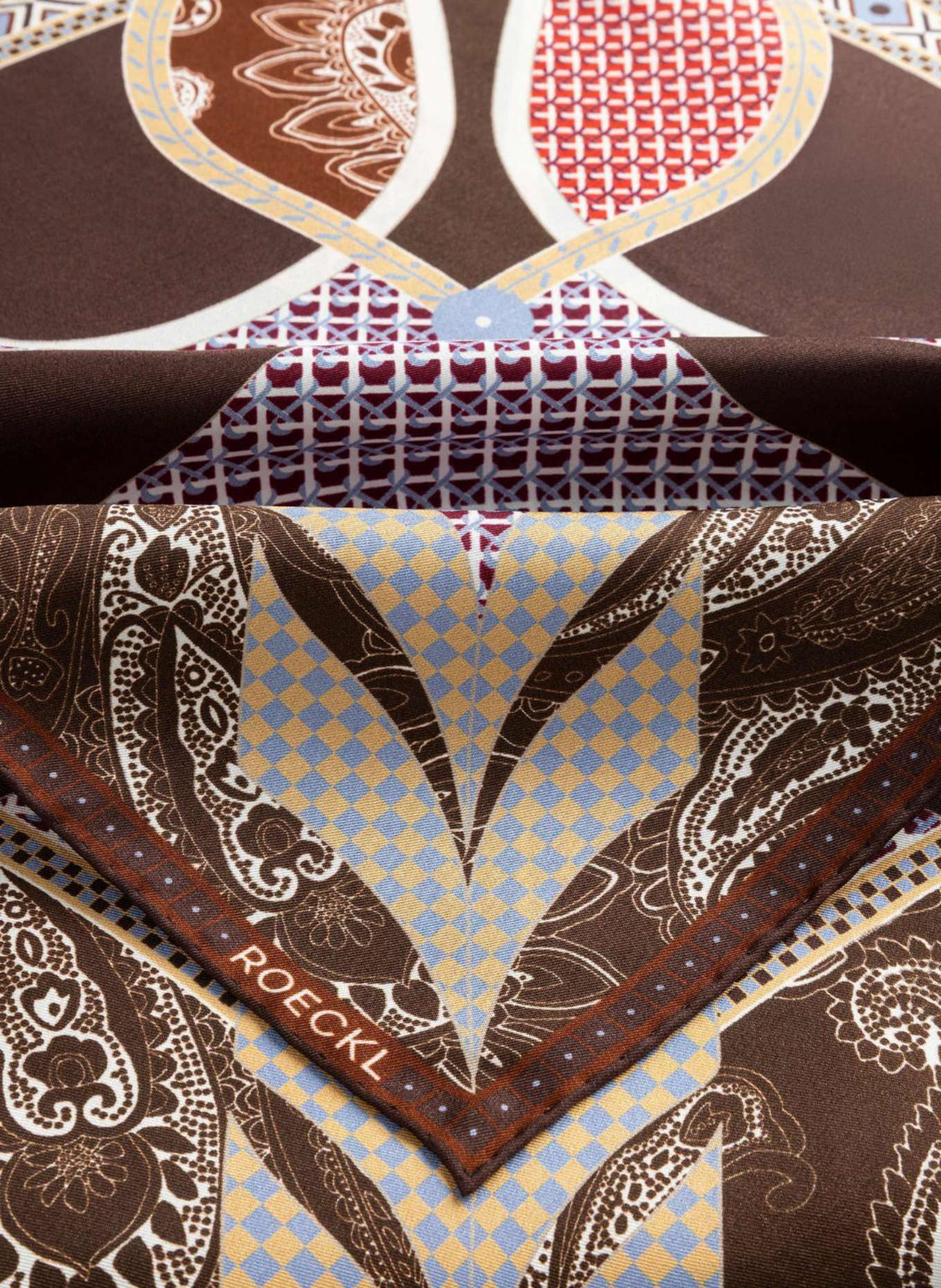 ROECKL Tücher FLOWER MANDALA: BRAUN