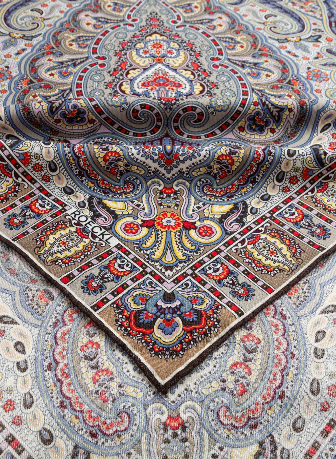 ROECKL Tücher PAISLEY GLOW: BLAUGRAU
