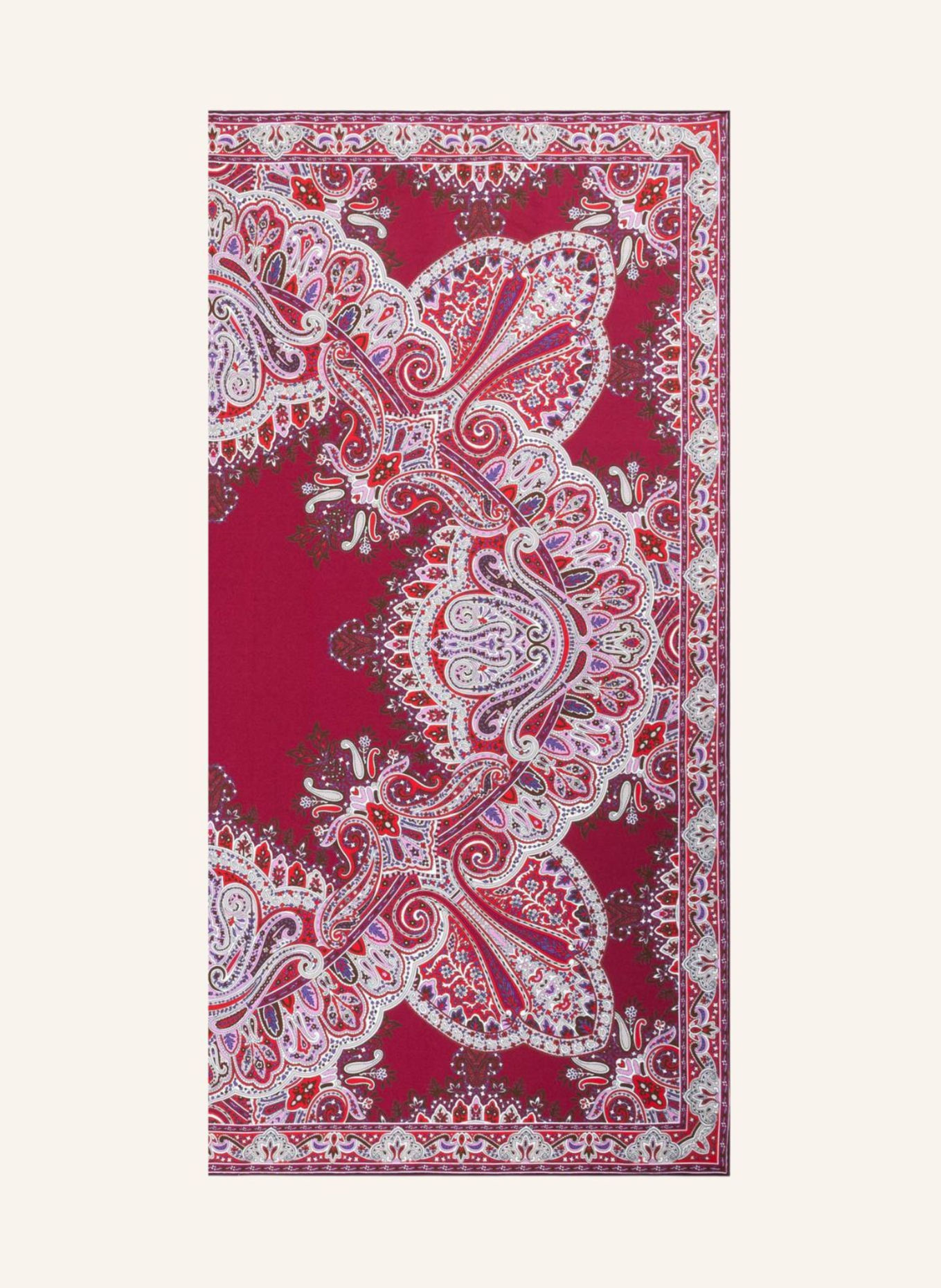 ROECKL Tücher PAISLEY REFLECTION: BEIGE/ ROT