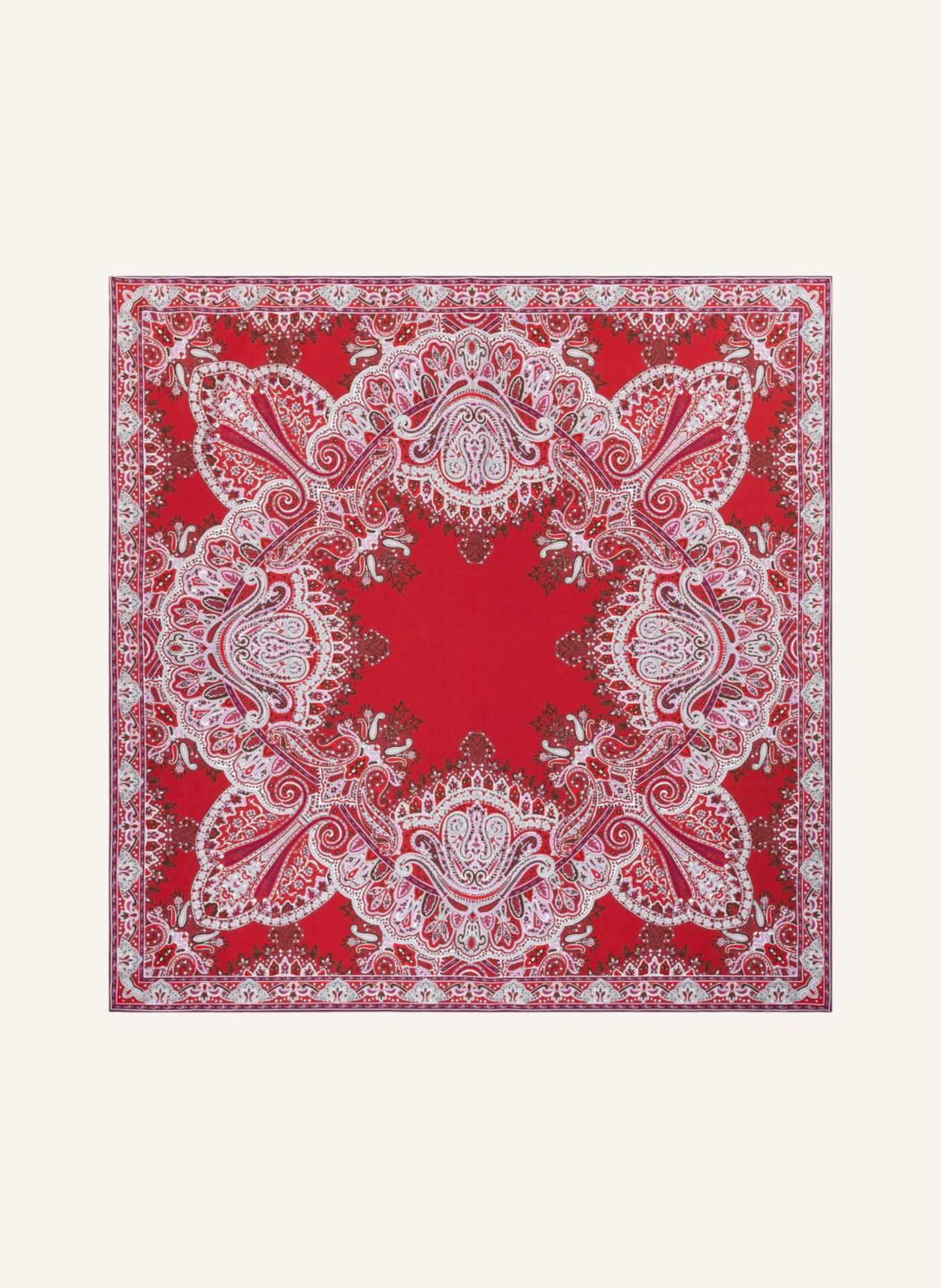 ROECKL Tücher PAISLEY REFLECTION: BEIGE/ ROT
