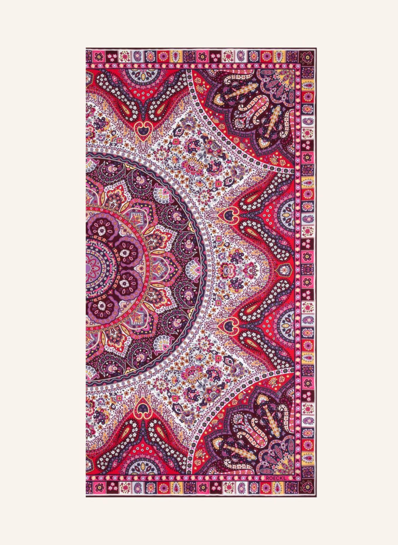 ROECKL Tücher SMALL CIRCULAR PAISLEY: LILA/ DUNKELLILA/ ROSA