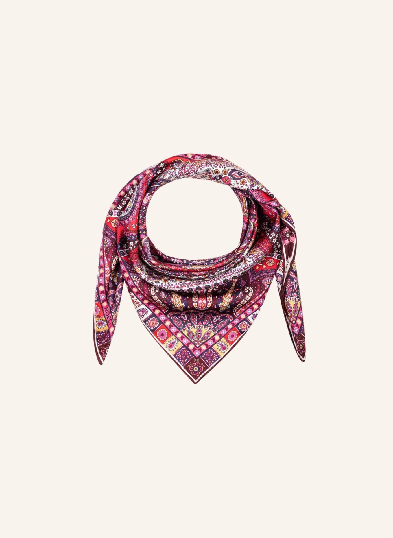 ROECKL Tücher SMALL CIRCULAR PAISLEY: LILA/ DUNKELLILA/ ROSA