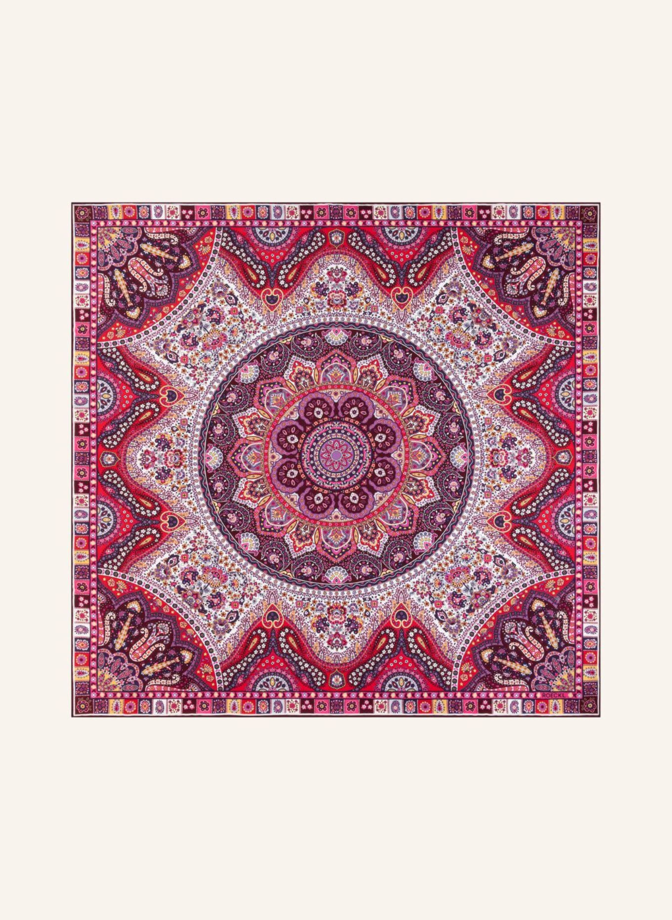 ROECKL Tücher SMALL CIRCULAR PAISLEY: LILA/ DUNKELLILA/ ROSA