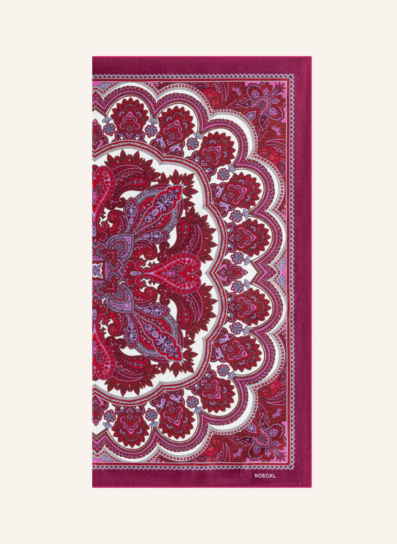 ROECKL Tücher FINE PAISLEY: LILA/ DUNKELLILA/ ROSA