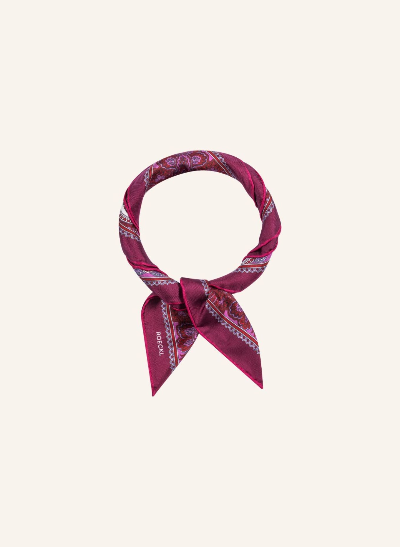ROECKL Tücher FINE PAISLEY: LILA/ DUNKELLILA/ ROSA