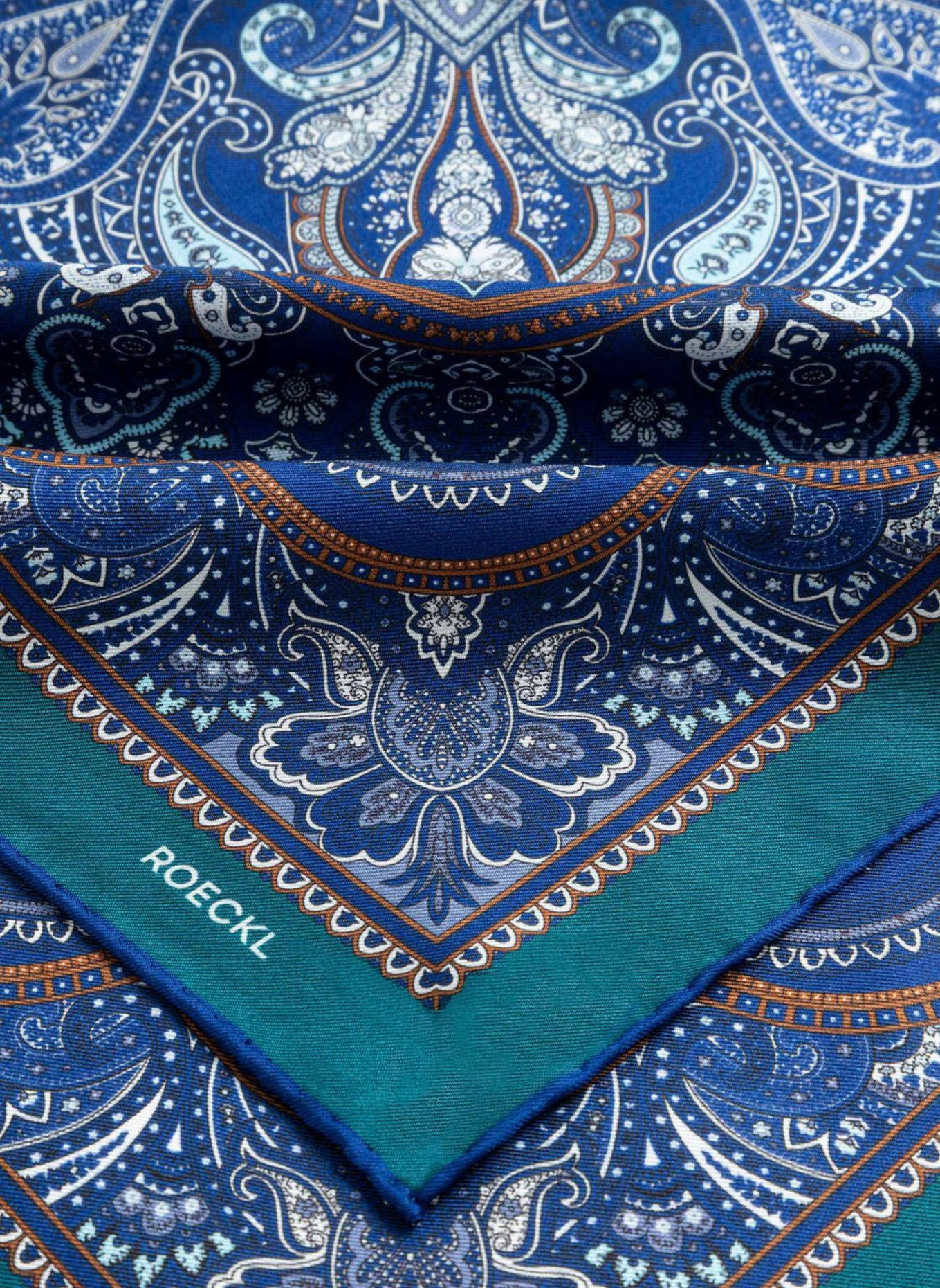 ROECKL Tücher FINE PAISLEY: BLAU