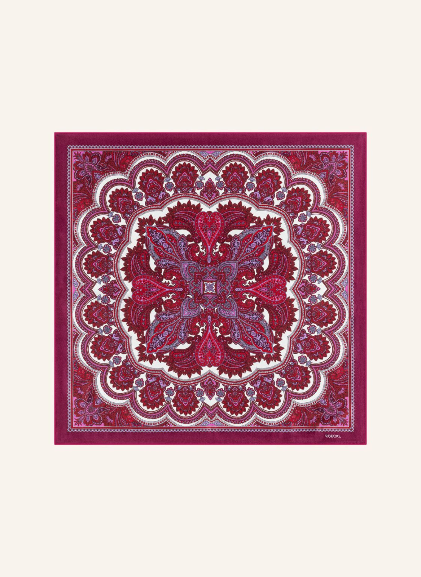 ROECKL Tücher FINE PAISLEY: LILA/ DUNKELLILA/ ROSA