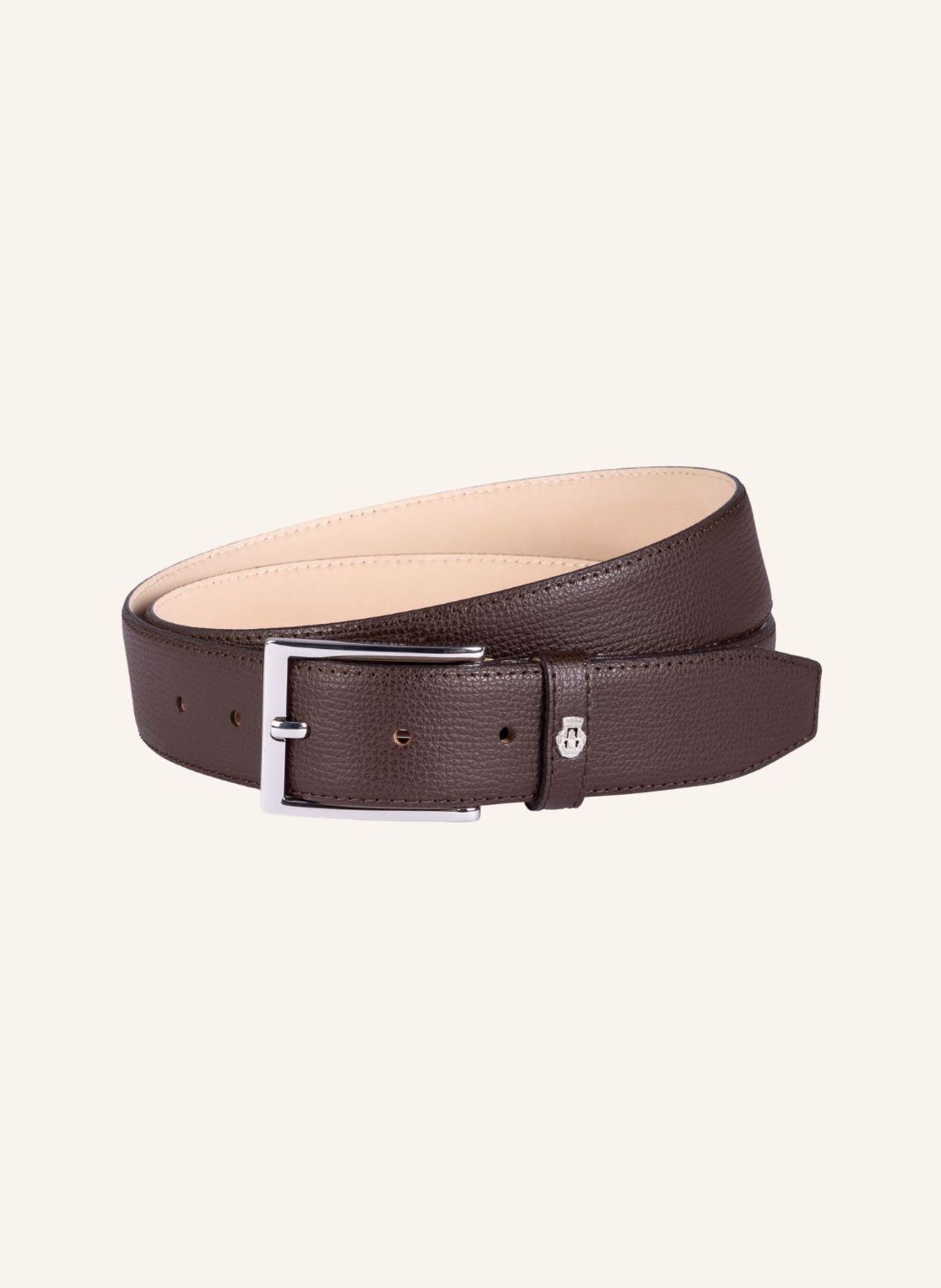ROECKL Ledergürtel LIAM 3,5 CM: DUNKELBRAUN